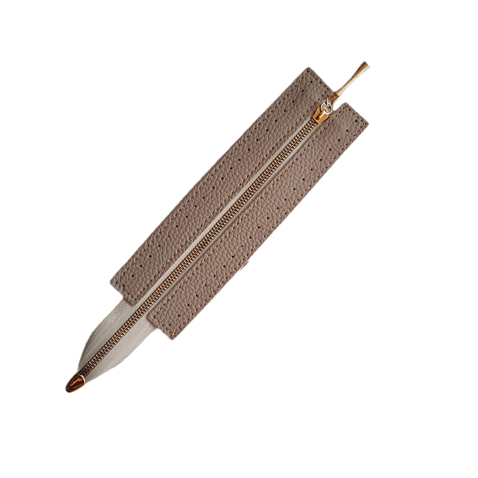 Dikilebilir Çanta Fermuarı Çanta Örgü Malzemesi 6 x 22 Cm Taş - Altın B Model