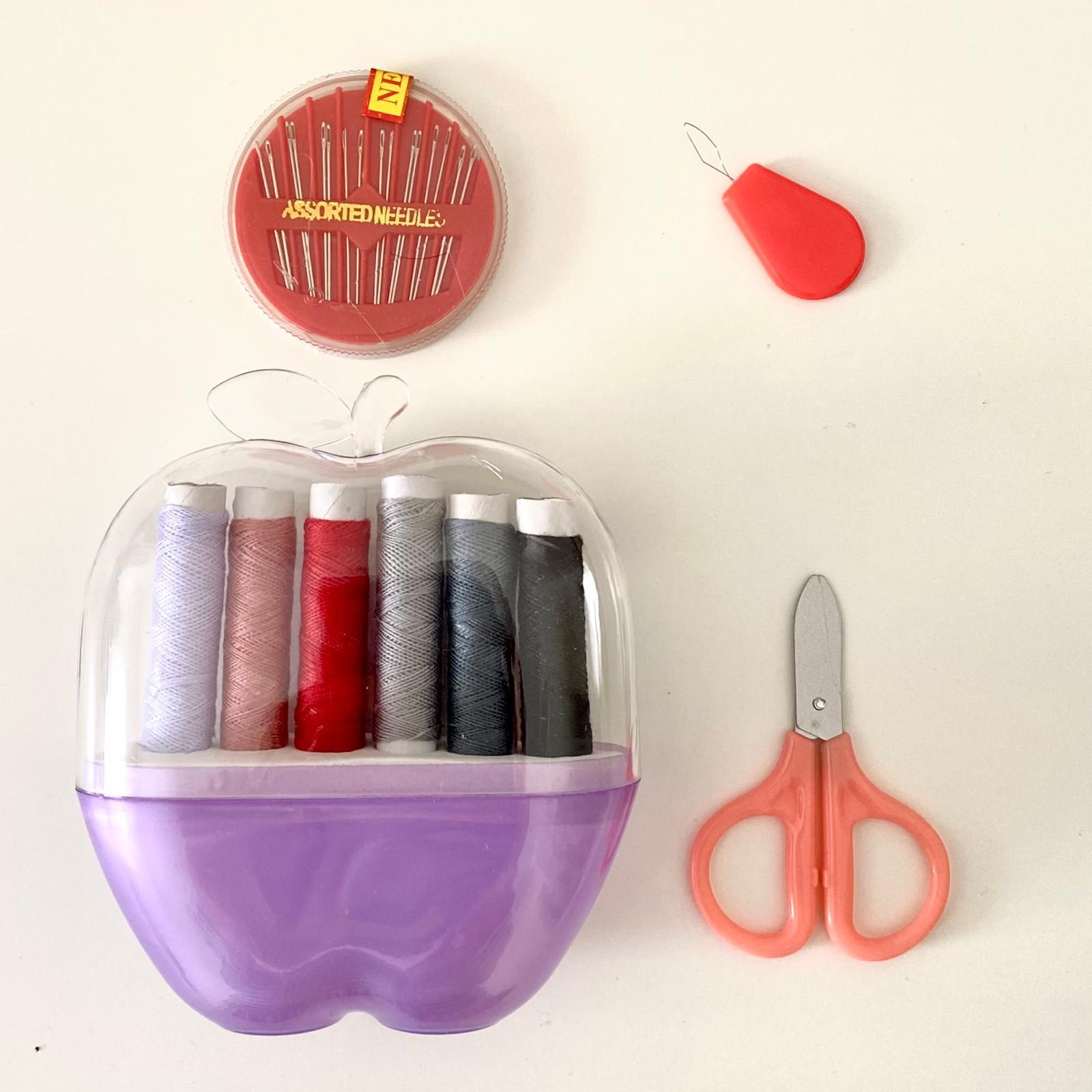 Dikiş İplik ve İğne seti Mor Elma Kutulu Kod: 30864