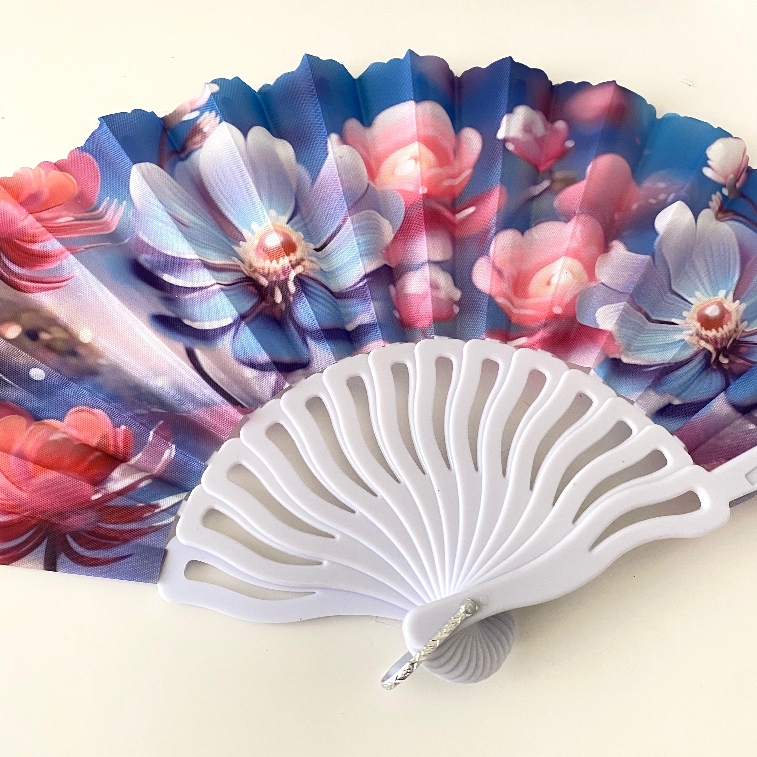 Doğa Ve Çiçek Desenli Yelpaze Model B