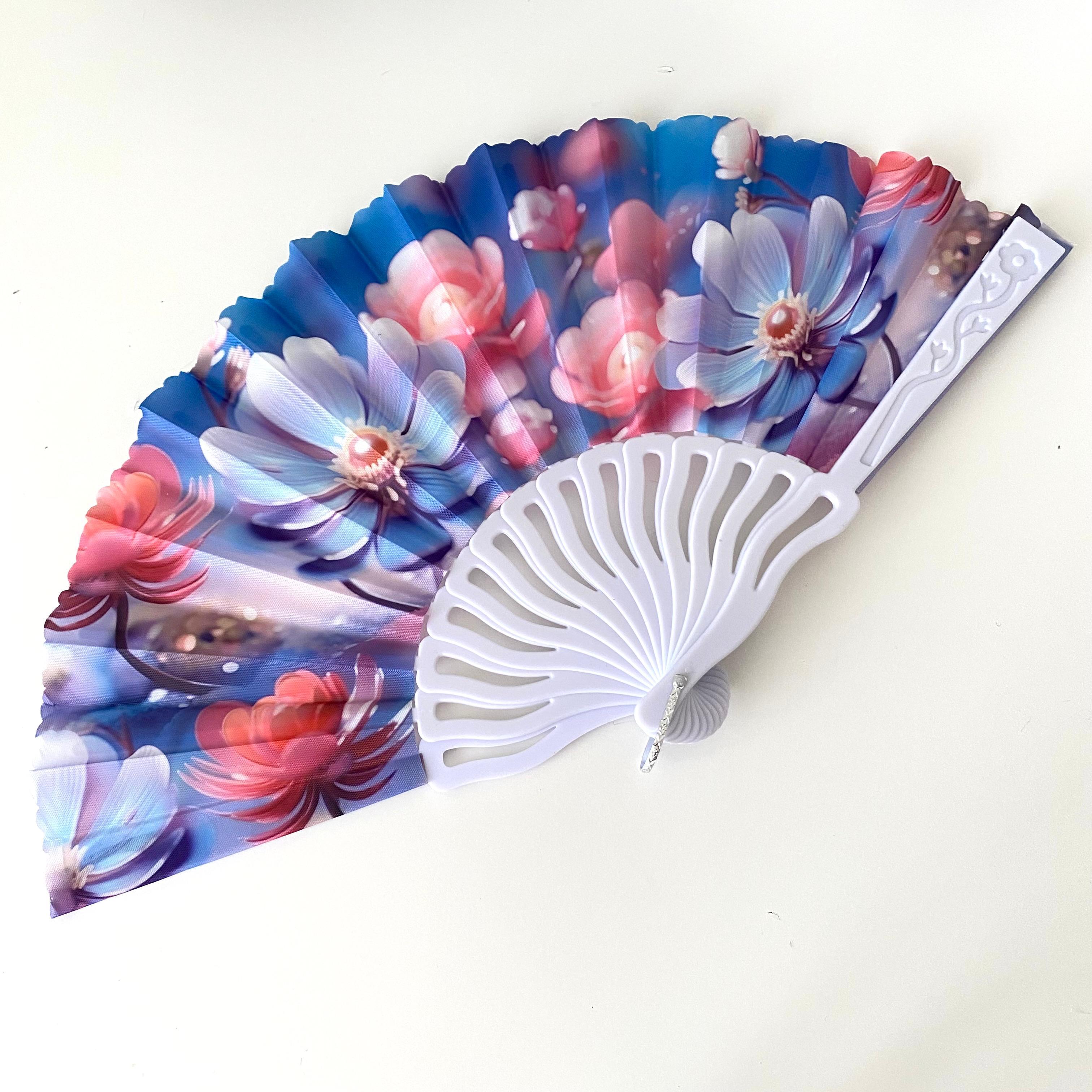 Doğa Ve Çiçek Desenli Yelpaze Model B