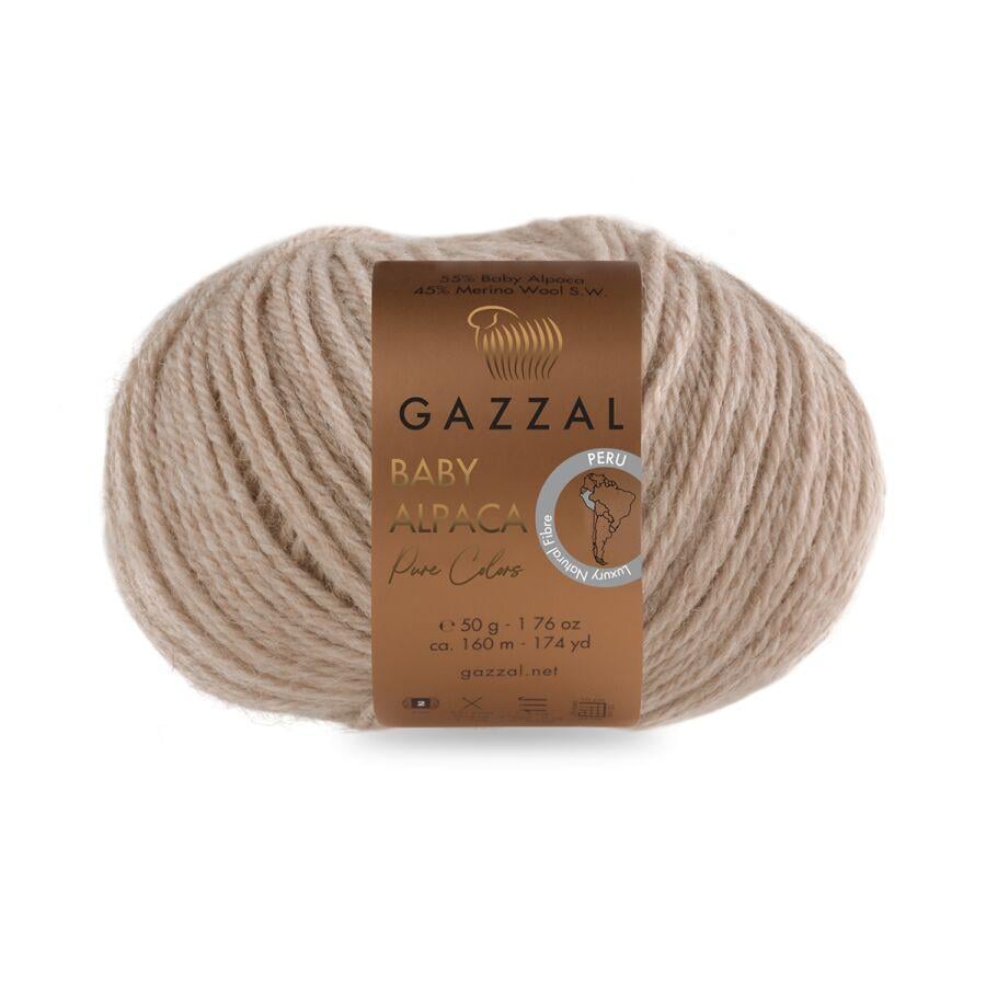 Gazzal Baby Alpaca Pure Color Doğal Saf Yün 50 Gr 6453