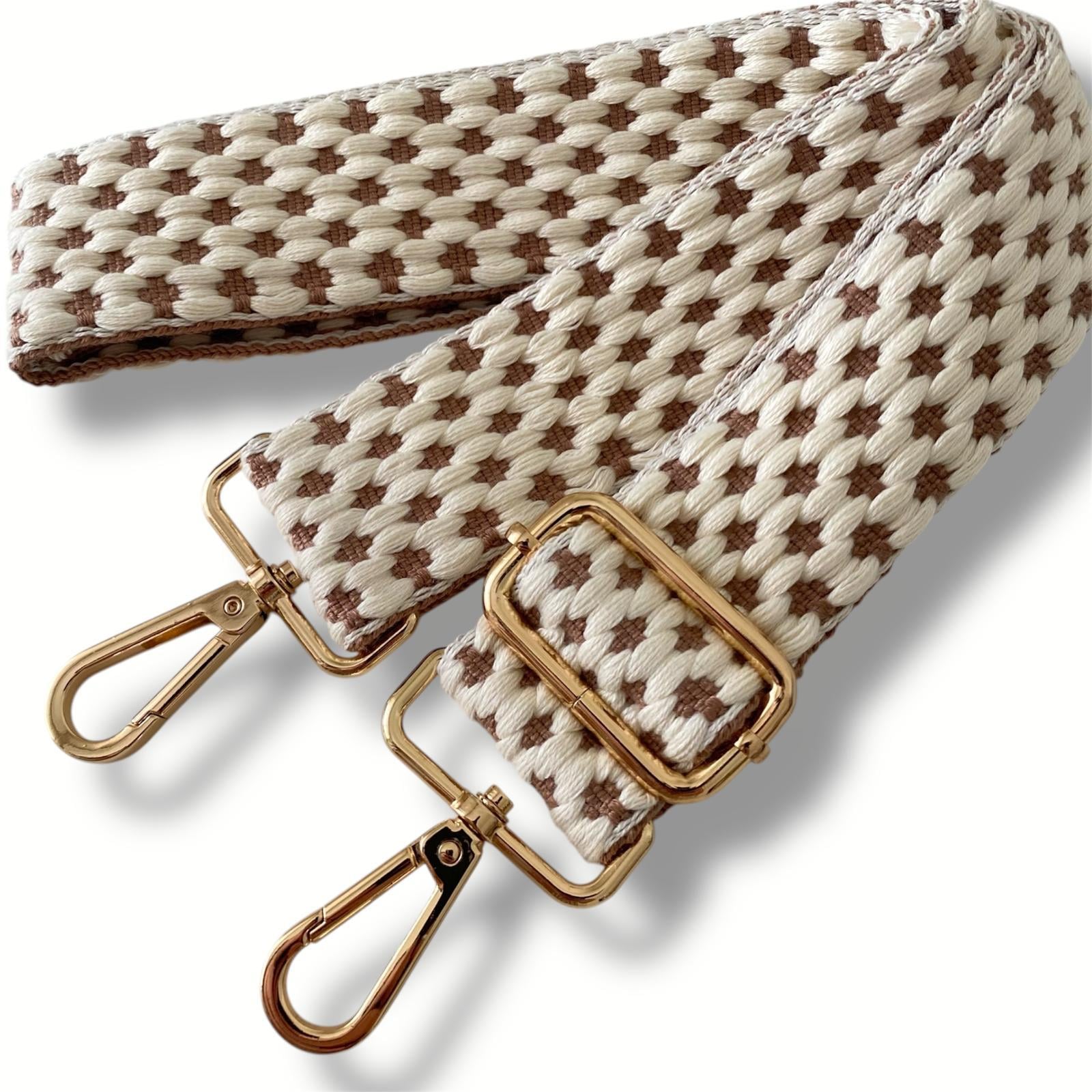 Hasır Görünüm Polyester Dokuma Freebag 135* *3,8 Cm Çanta Sapı 1108