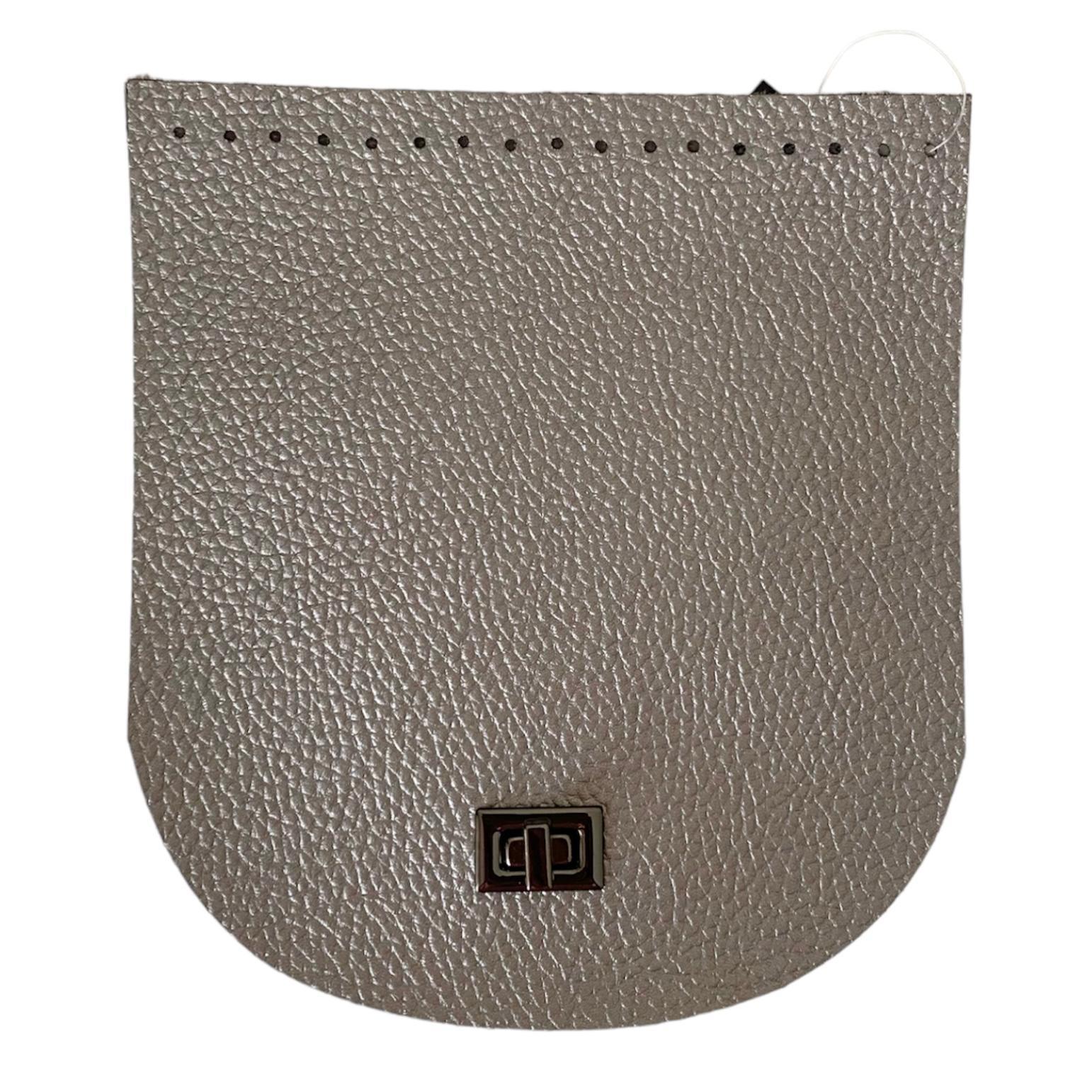 Kilitli Çanta Kapağı 18x 20 Cm Gümüş Renk Krom Klips