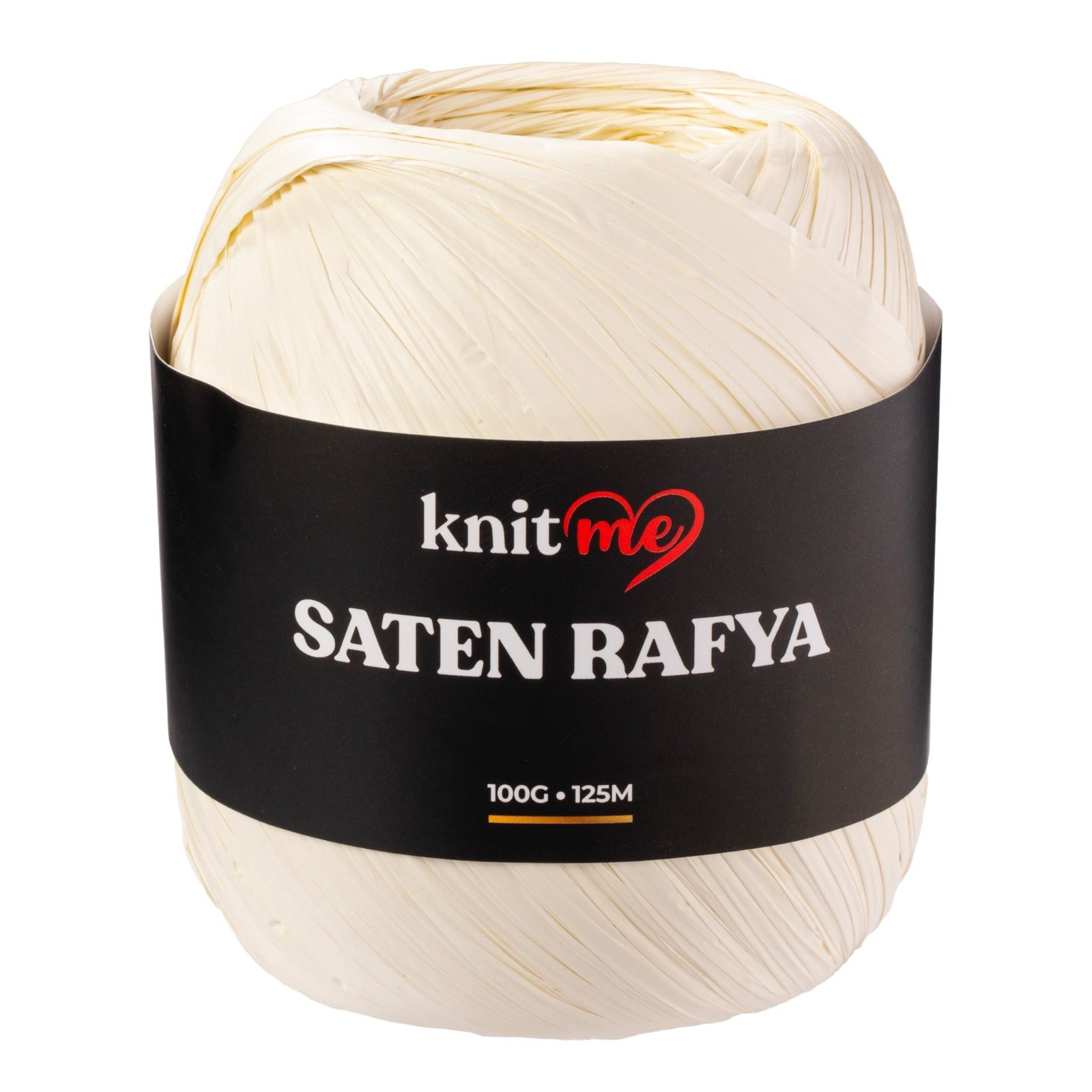 KnitMe Saten Rafya-Raffia İplik 100 Gr Krem