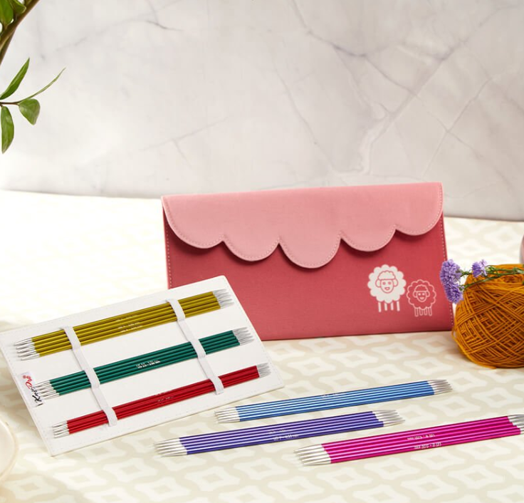 KnitPro Zing Düz Çift Uçlu Çorap Şiş Seti 20 cm 47422 ( Yeni ambalaj )