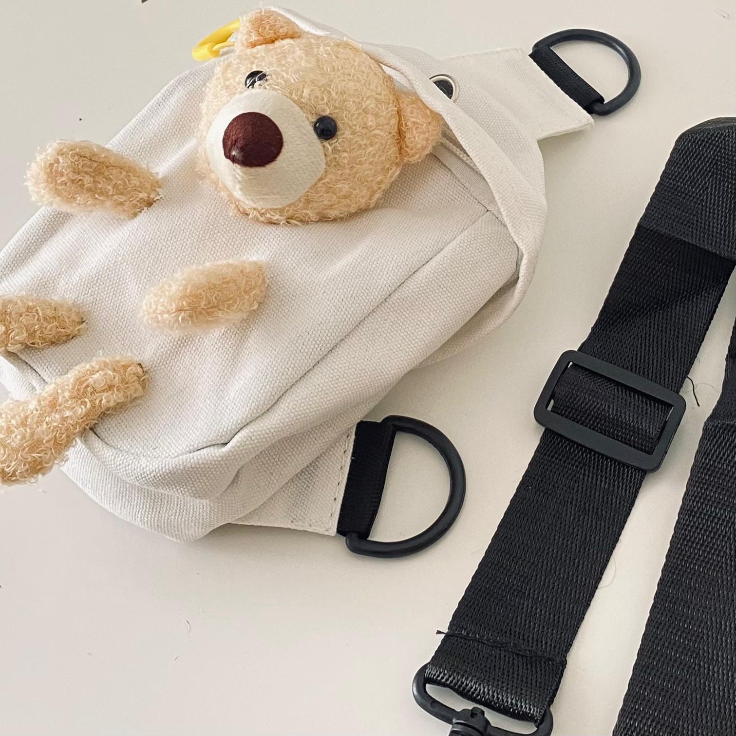 Mackbear Bear Cross Body Bag Çanta Çapraz Omuz Çantası Beyaz