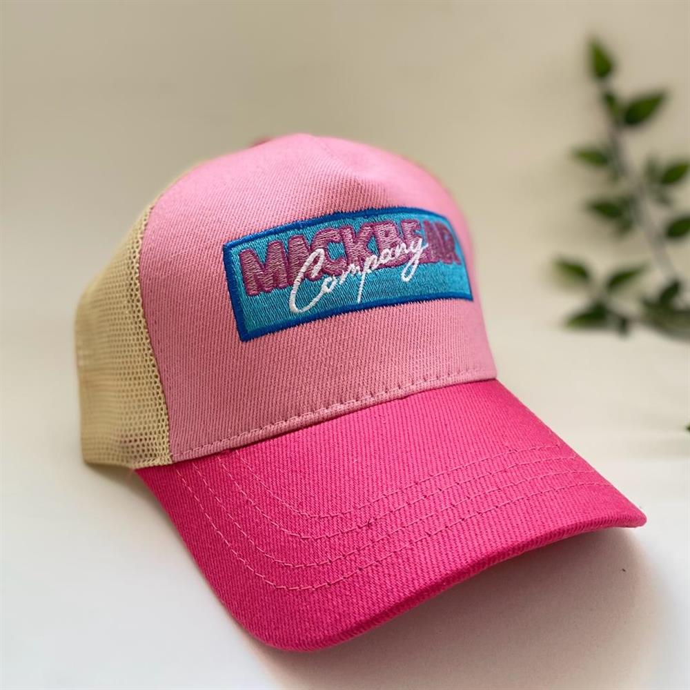 Mackbear Coffee Co. Unisex Şapka | Logolu Pembe Krem Renkli Şapka