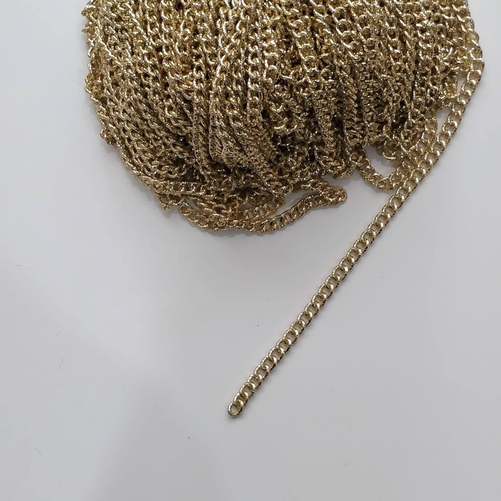 Metal Burgulu Çanta Zincir 10 Mm 1 Metre Altın