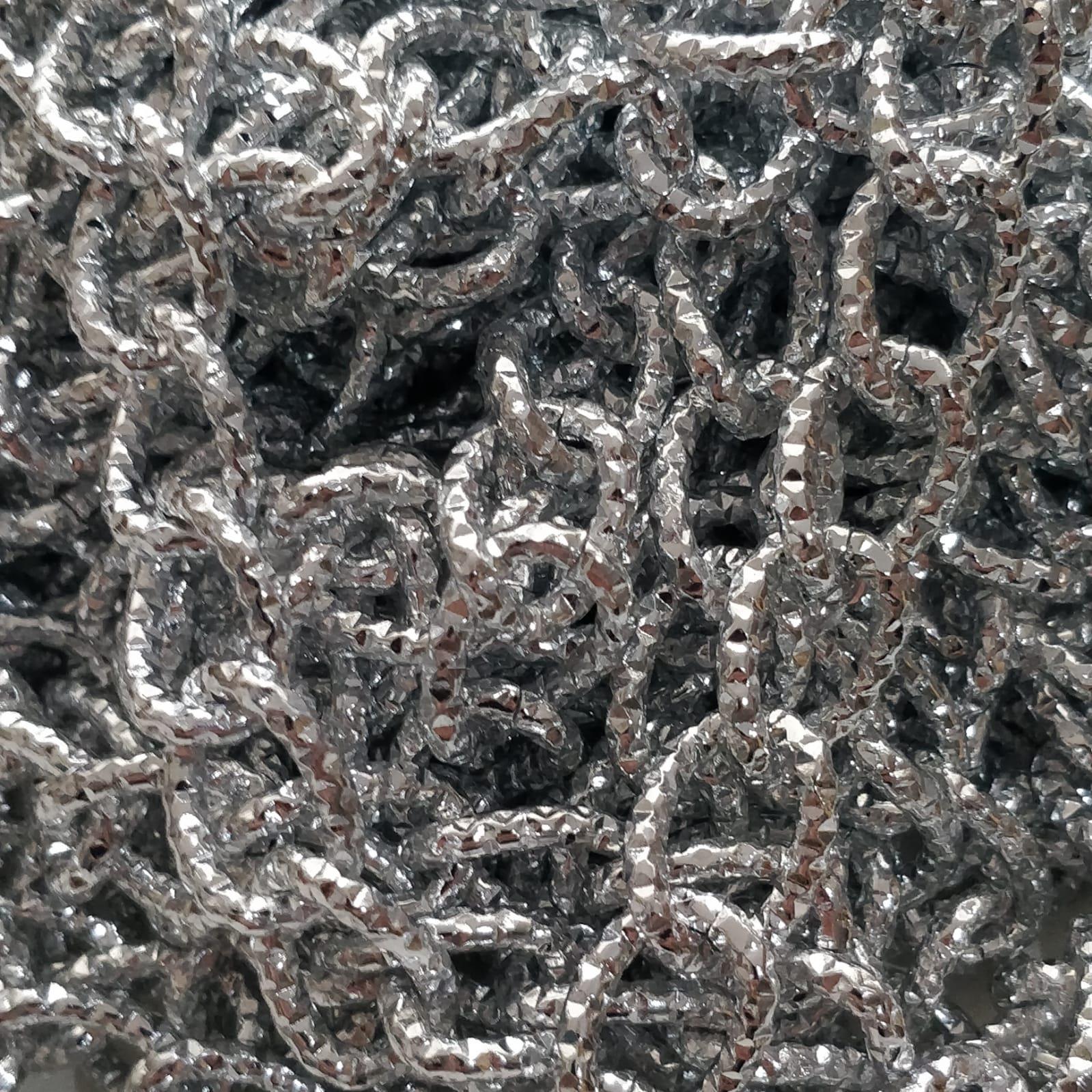 Metal Burgulu Çanta Zincir 13 Mm 1 Metre Gümüş