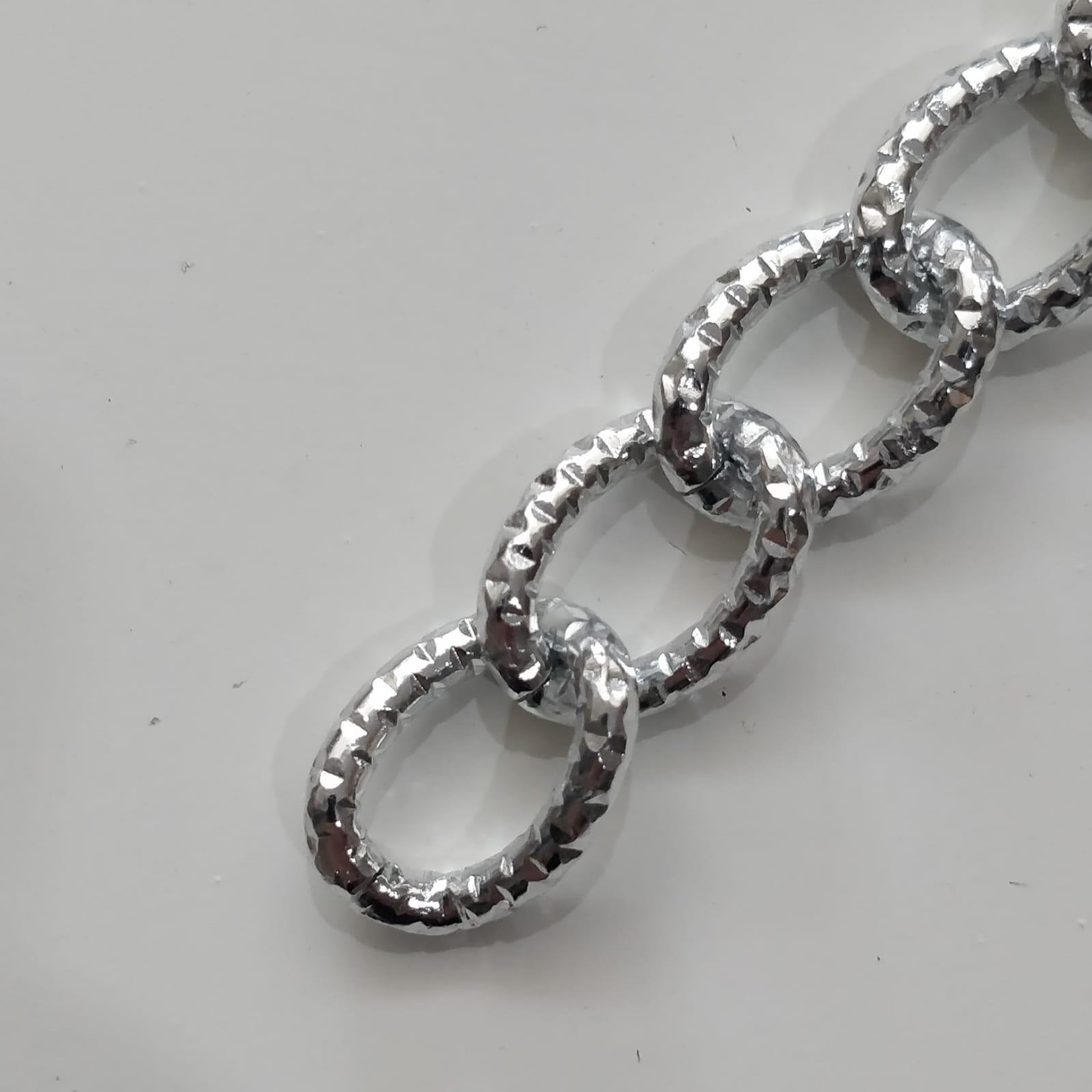 Metal Burgulu Çanta Zincir 13 Mm 1 Metre Gümüş