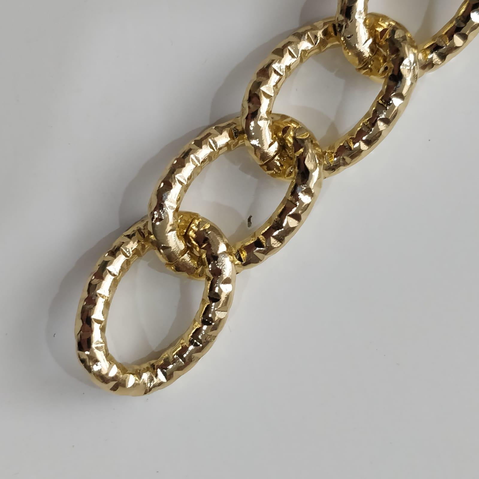 Metal Burgulu Çanta Zincir 13 Mm 1 Metre Altın