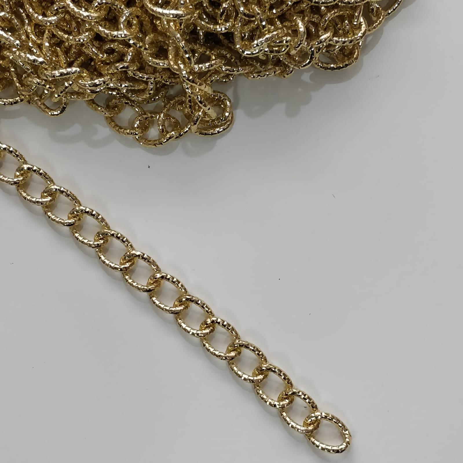 Metal Burgulu Çanta Zincir 13 Mm 1 Metre Altın