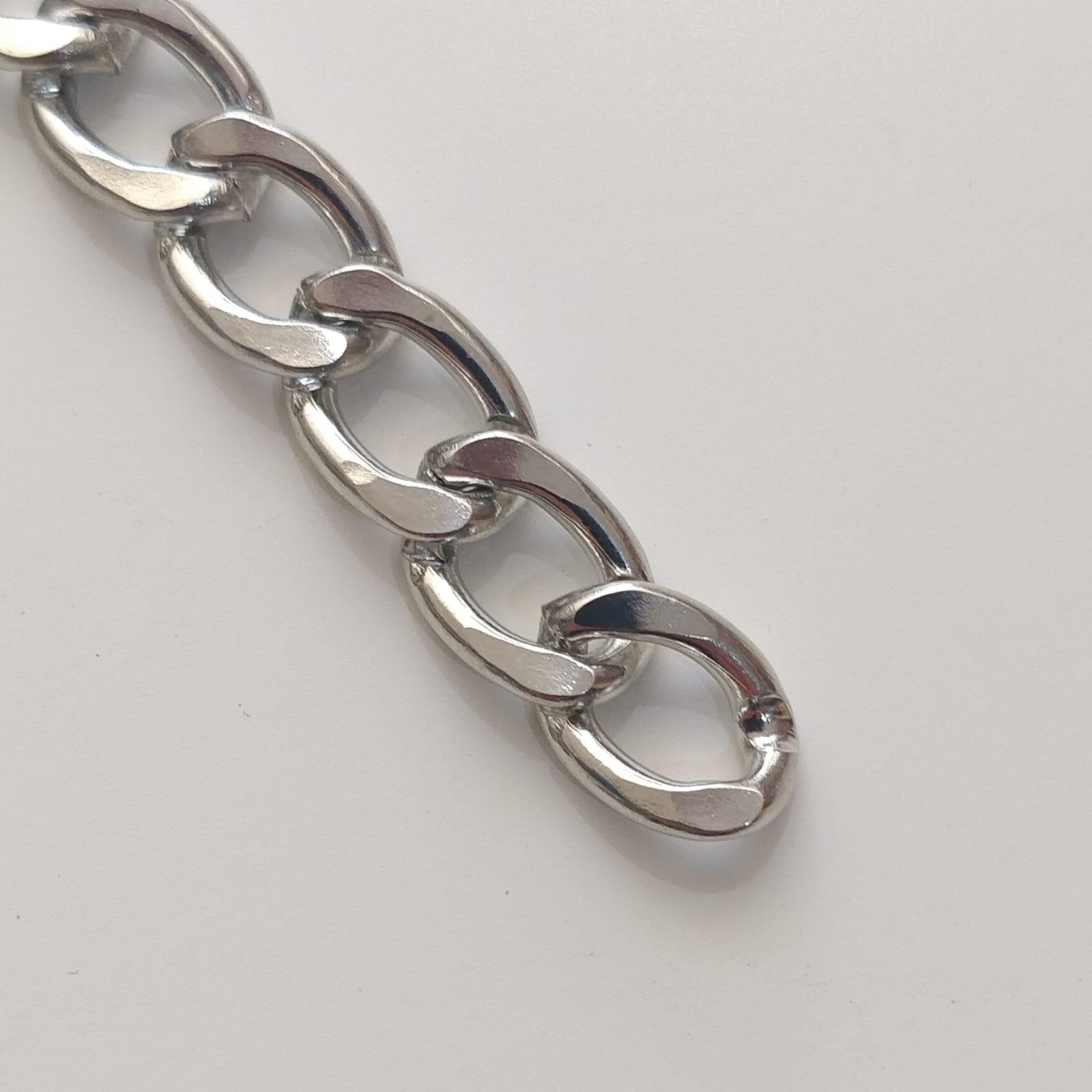 Metal Çanta Zincir 9 Mm 1 Metre Gümüş