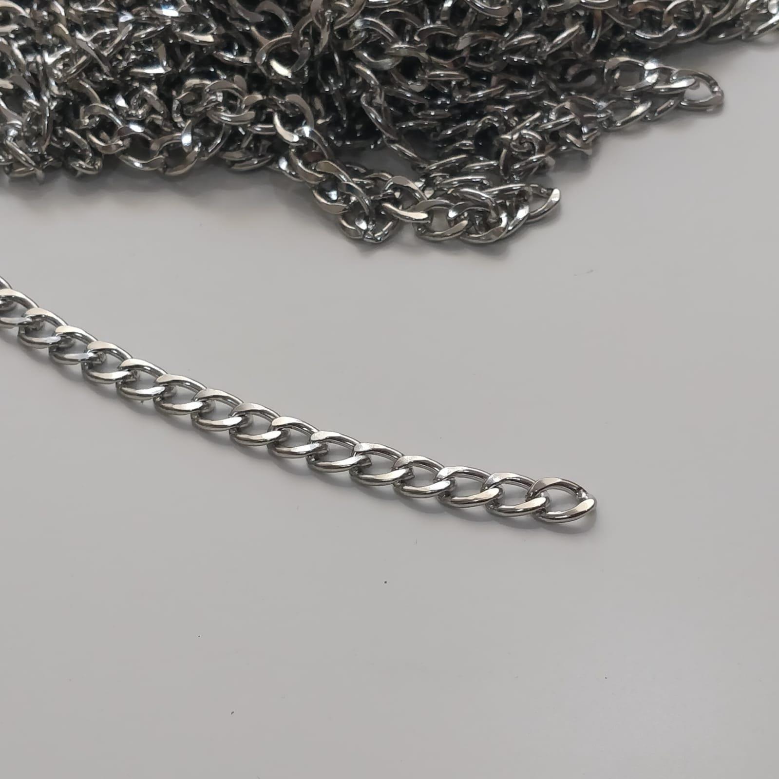 Metal Çanta Zincir 9 Mm 1 Metre Gümüş