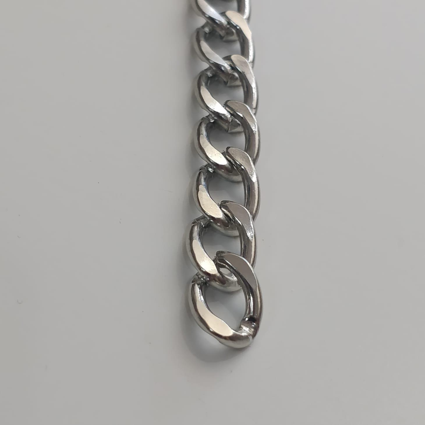 Metal Çanta Zincir 9 Mm 1 Metre Gümüş