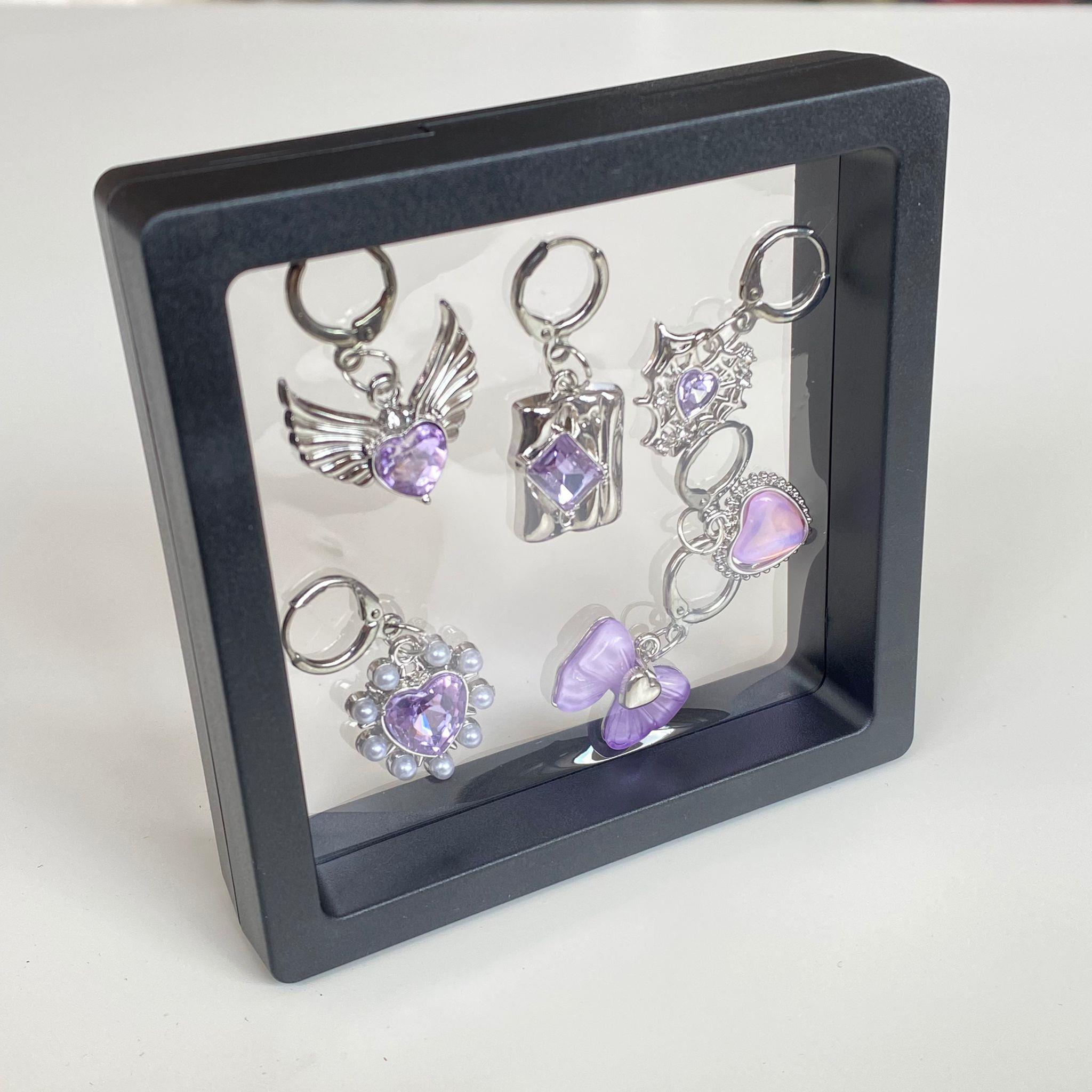 Metal Eflatun Taş Figürlü İlmek Bekletme Broş Seti