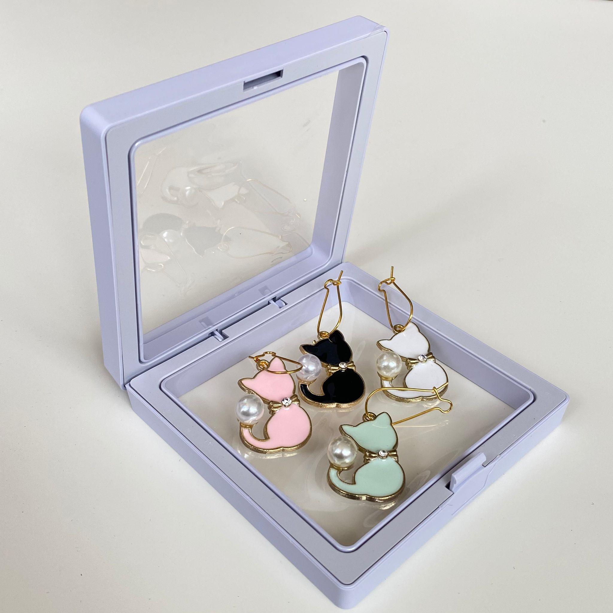 Metal Kedi Figürlü İlmek Bekletme Broş Seti