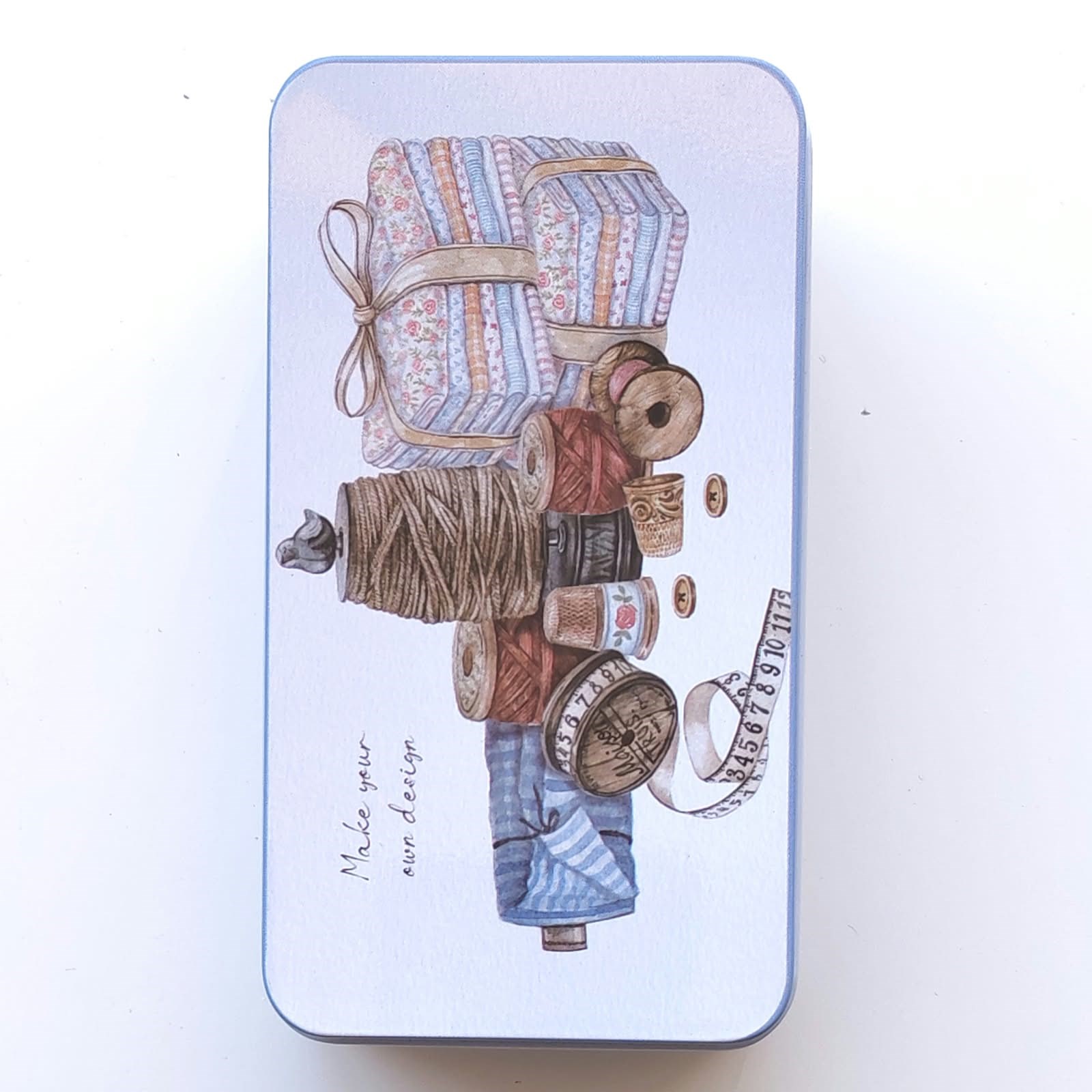 Metal Kutu, Hediyelik, Takı, Dikiş ve Hobi Kutusu  70078  *6 Cm *11 Cm *4 Cm Model  LL