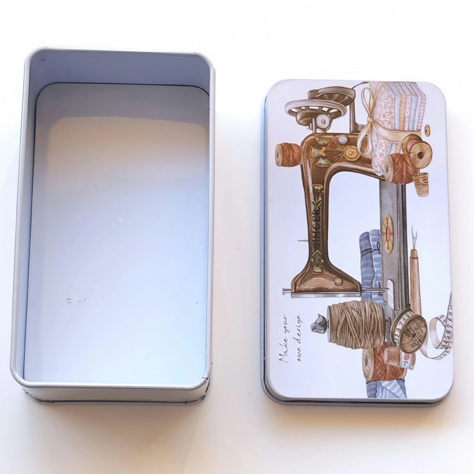 Metal Kutu, Hediyelik, Takı, Dikiş ve Hobi Kutusu  70078  *6 Cm *11 Cm *4 Cm Model  MM