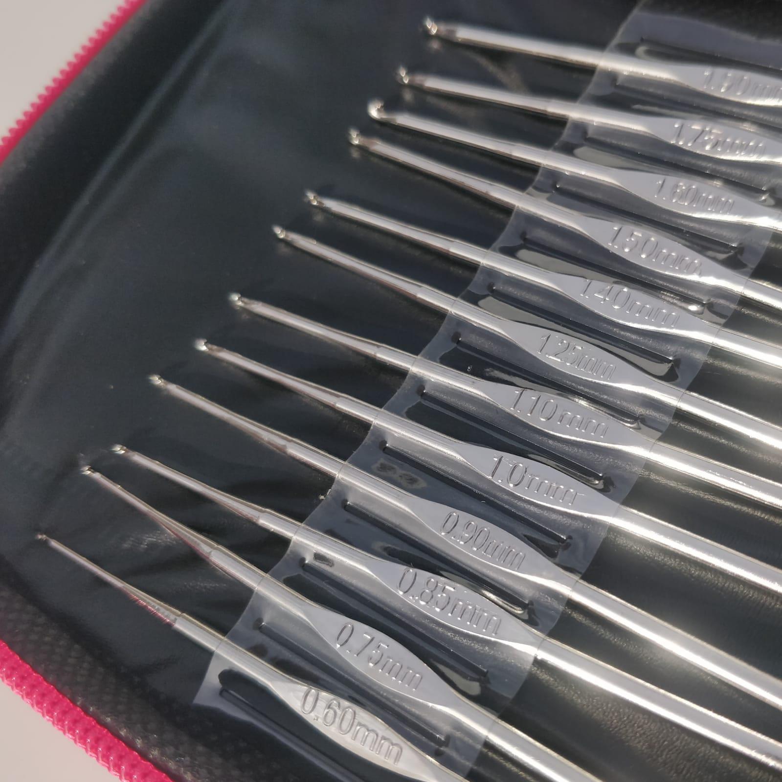Metal Renkli Tığ Seti 22 Farklı Numara ( 1,0.6 mm 6.5 mm Arası )