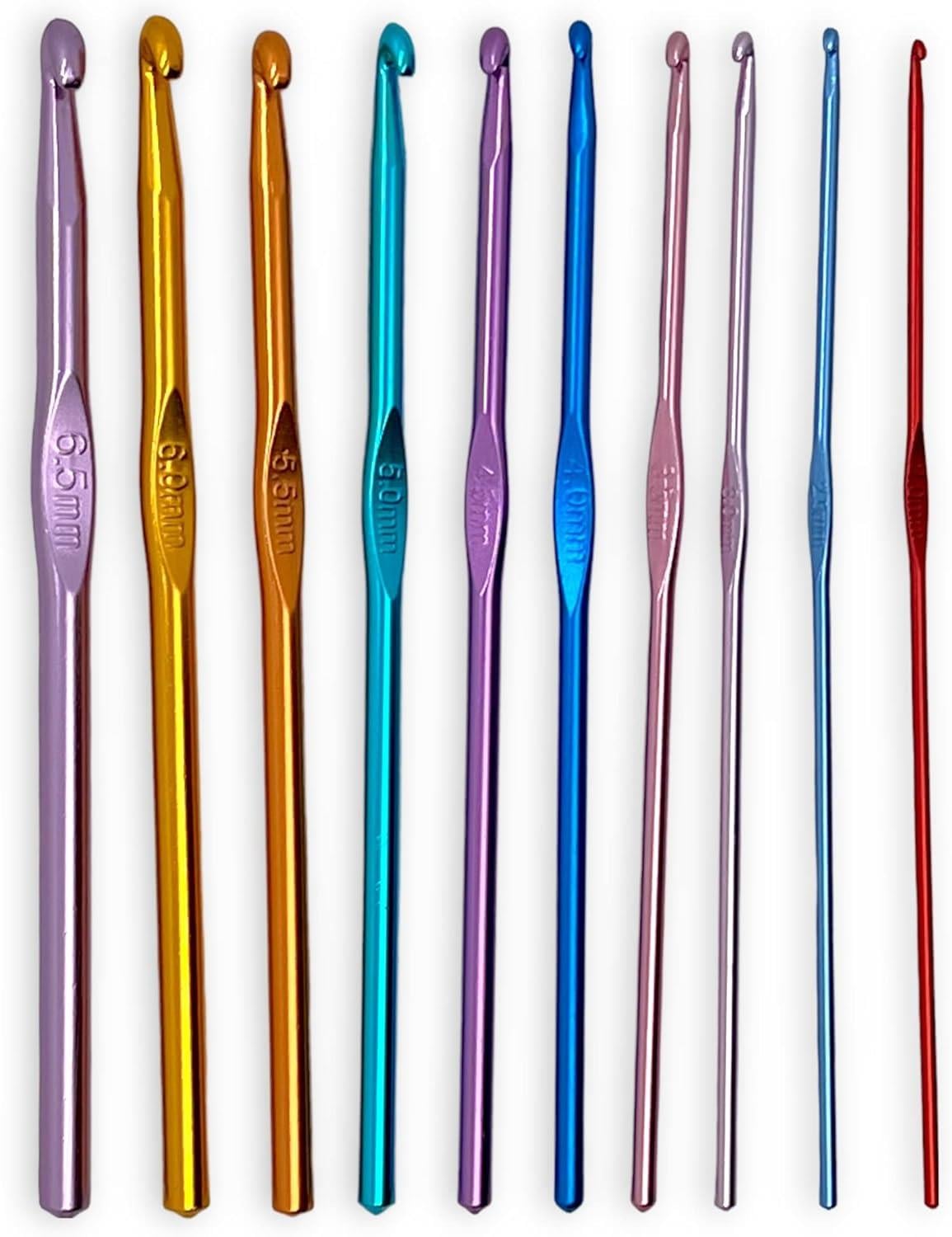 Metal Renkli Tığ Seti 22 Farklı Numara 12805 ( 0.6 mm 6.5 mm Arası )