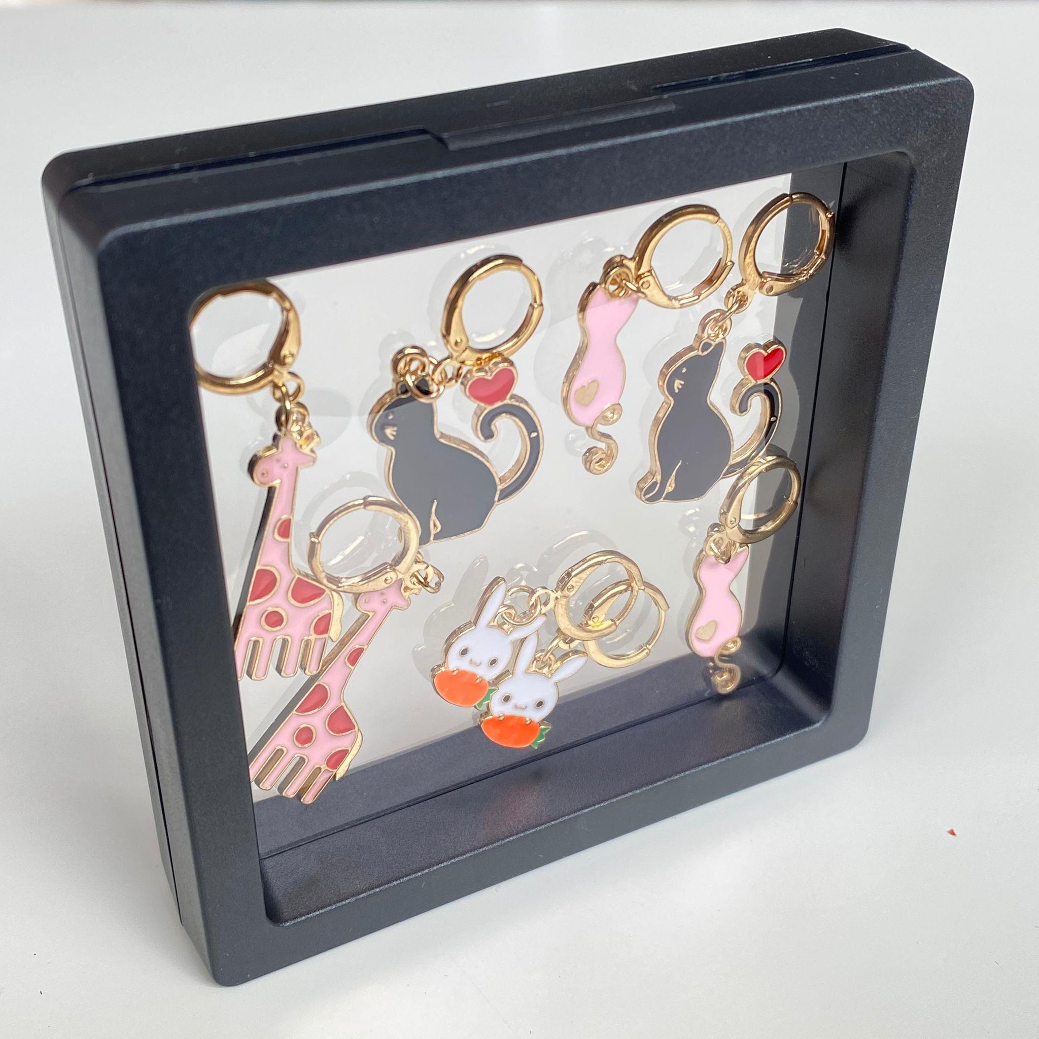 Metal Sevimli Hayvan Figürlü İlmek Bekletme Broş Seti