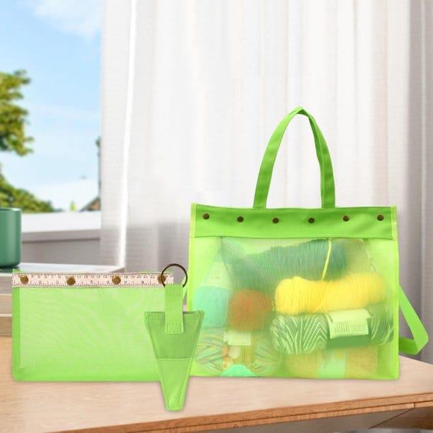 Örgü Çantası, Çok Amaçlı Çanta, Organizer Çanta | Şeffaf Yeşil LE18