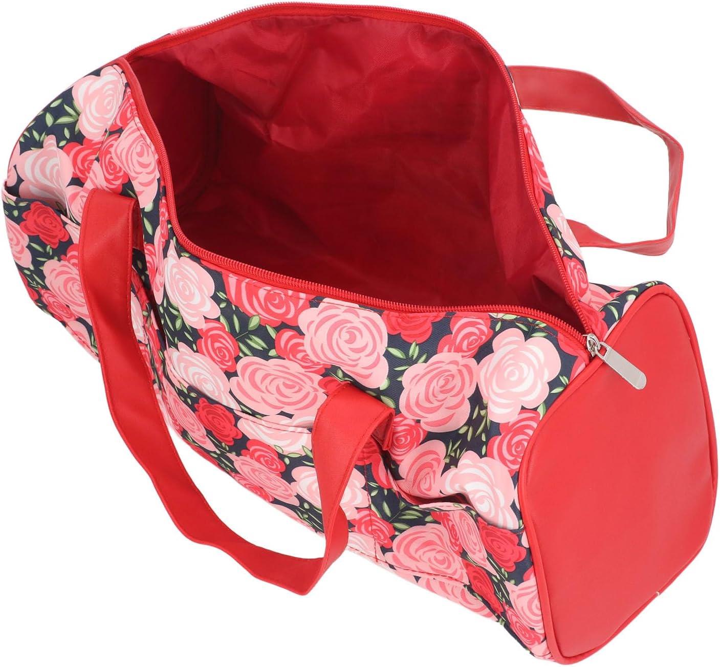 Örgü Çantası, Çok Amaçlı Çanta, Organizer Çanta | Kırmızı Gül Desenli LE 44