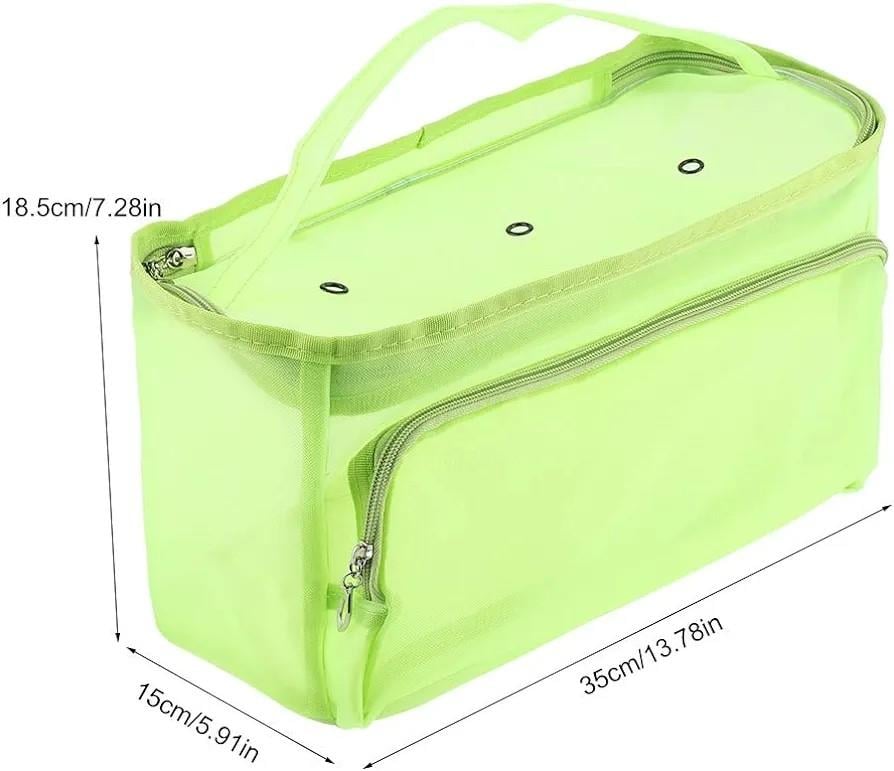 Örgü Çantası, Çok Amaçlı Çanta, Organizer Çanta | Şeffaf Yeşil LE62