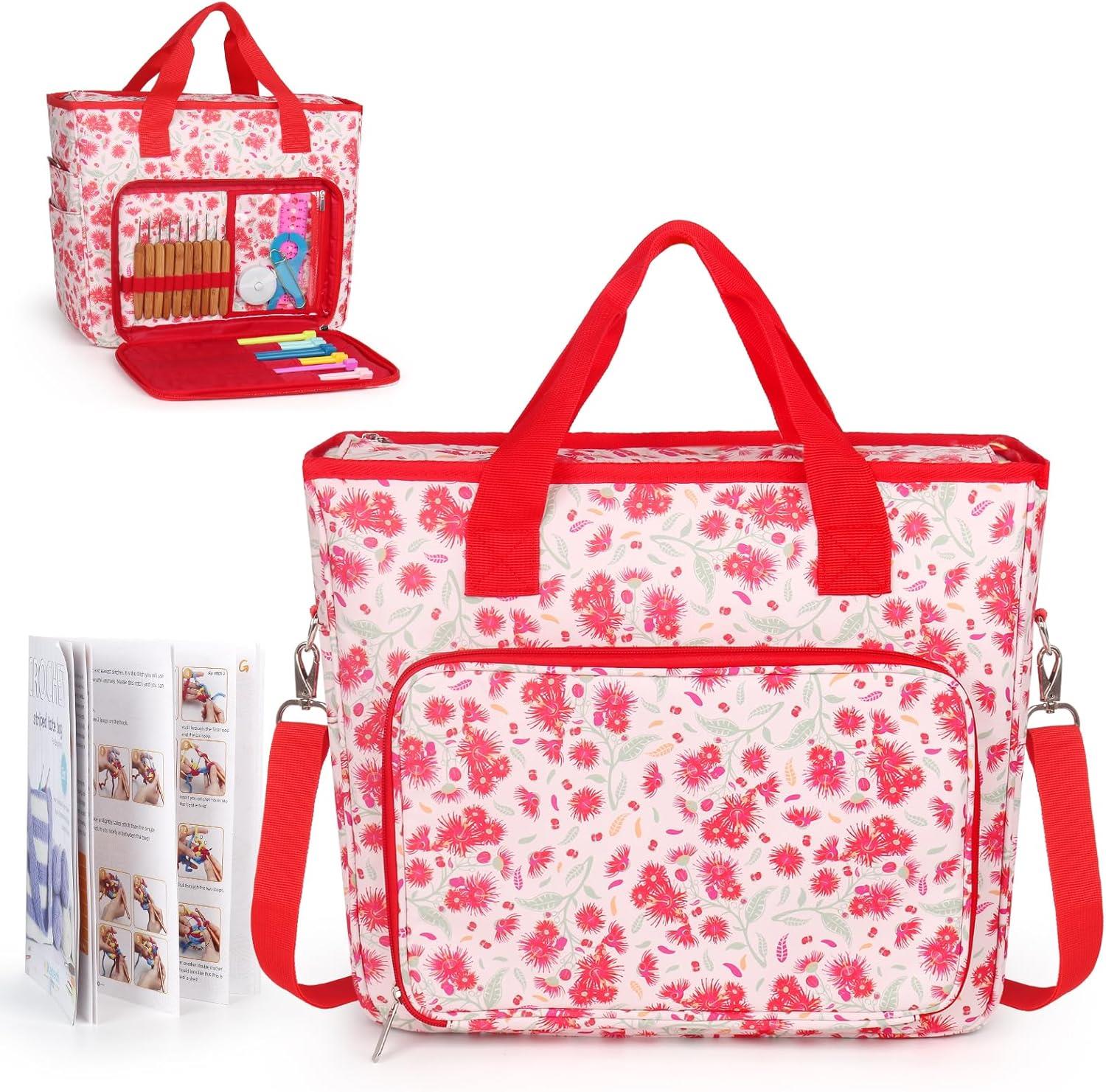 Örgü Çantası, Çok Amaçlı El Çantası, Organizer Çanta Le93 Kırmızı