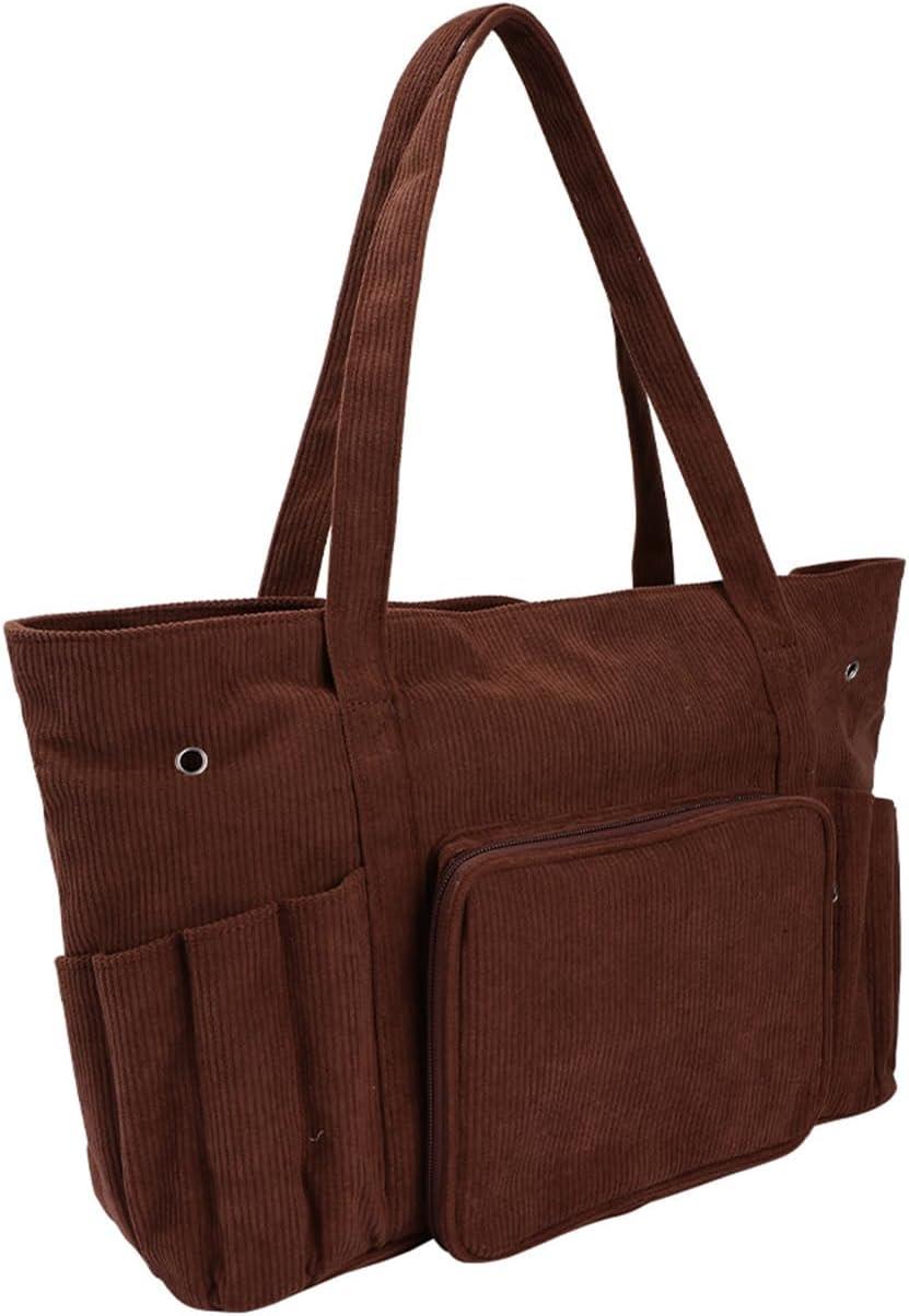 Örgü Çantası, Çok Amaçlı El Çantası, Organizer Kahve Kadife Çanta Le28