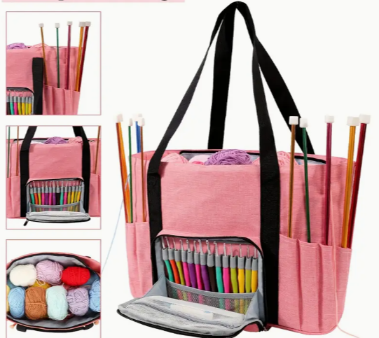 Örgü Çantası, Çok Amaçlı El Çantası, Organizer Çanta Mavi Le29