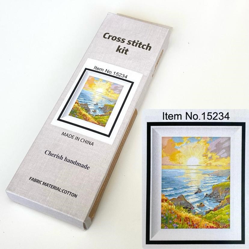 Pamuk Muline Goblen İşleme Panosu Seti Manzaralı 40x50 Cm 15234