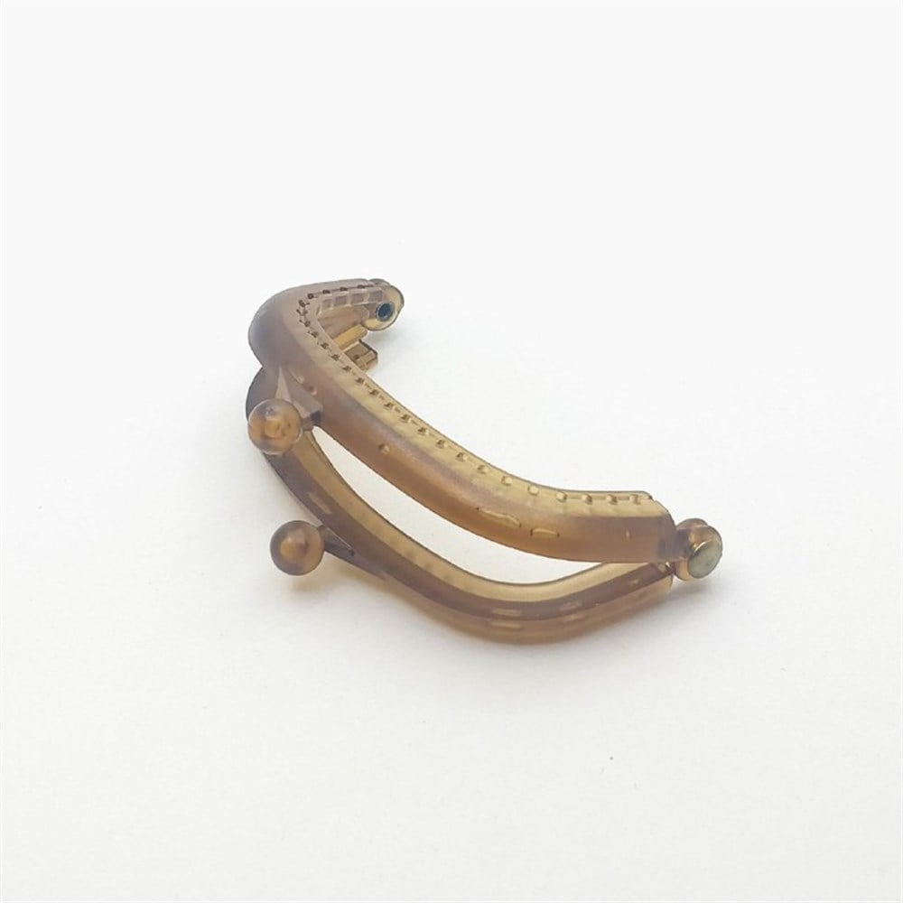 Plastik Cüzdan Klipsi 8 Cm Kahve