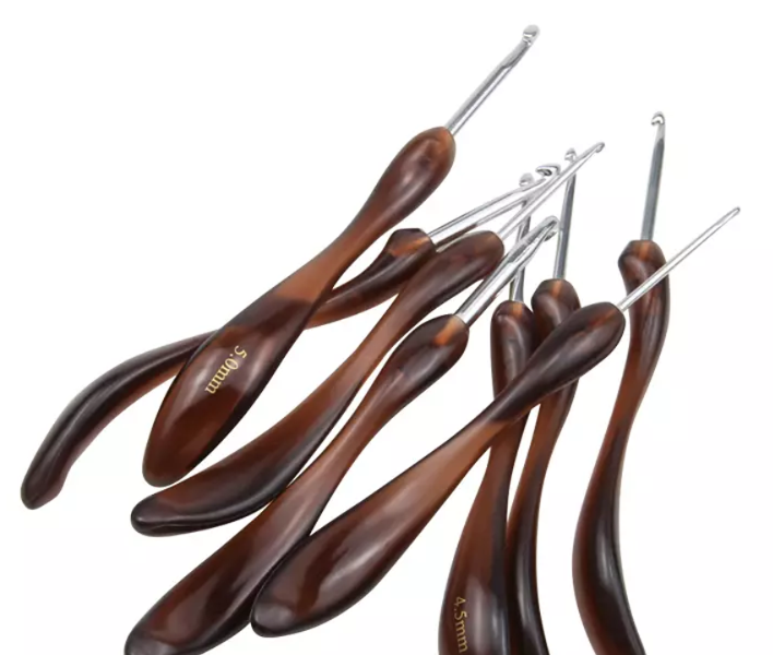 Plastik Ergonomik Saplı Örgü Tığ Seti 8 Farklı Numara (2.5-3-3.5-4-4.5-5-5.5-6)