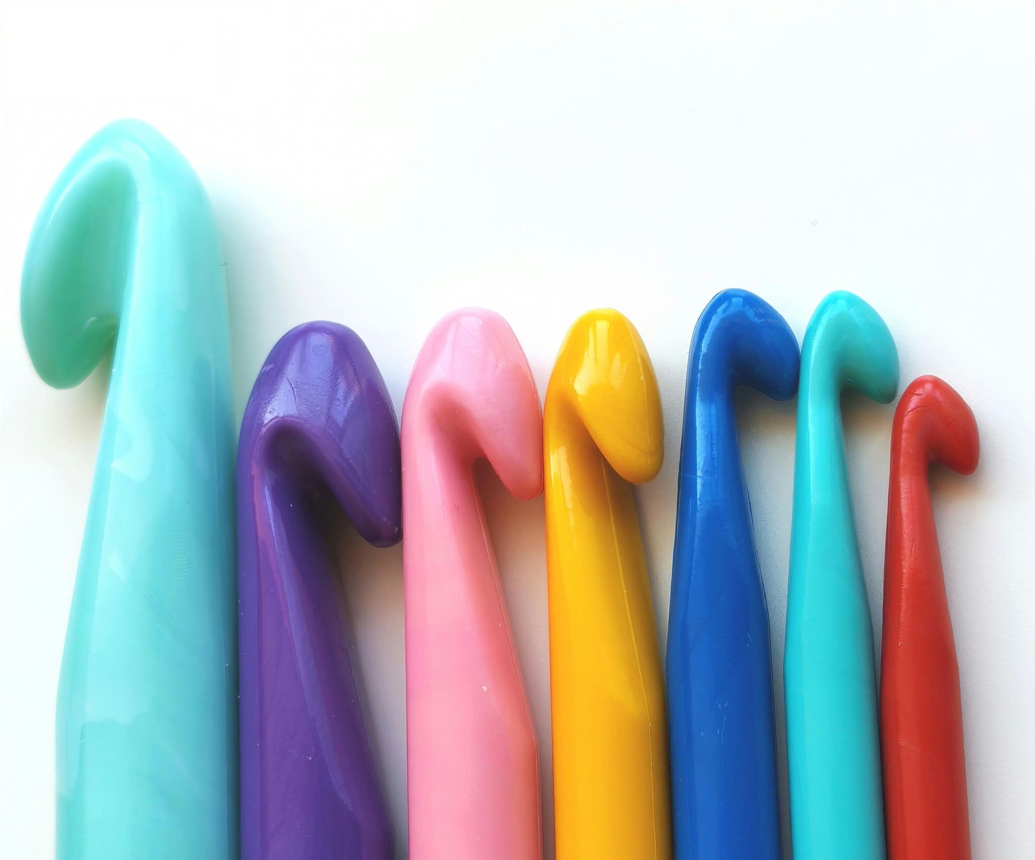 Plastik Örgü Tığ Seti 7 Adet Büyük Numaralar (6)-(7)-(8)-(9)-(10)-(12)-(15) Numaralar