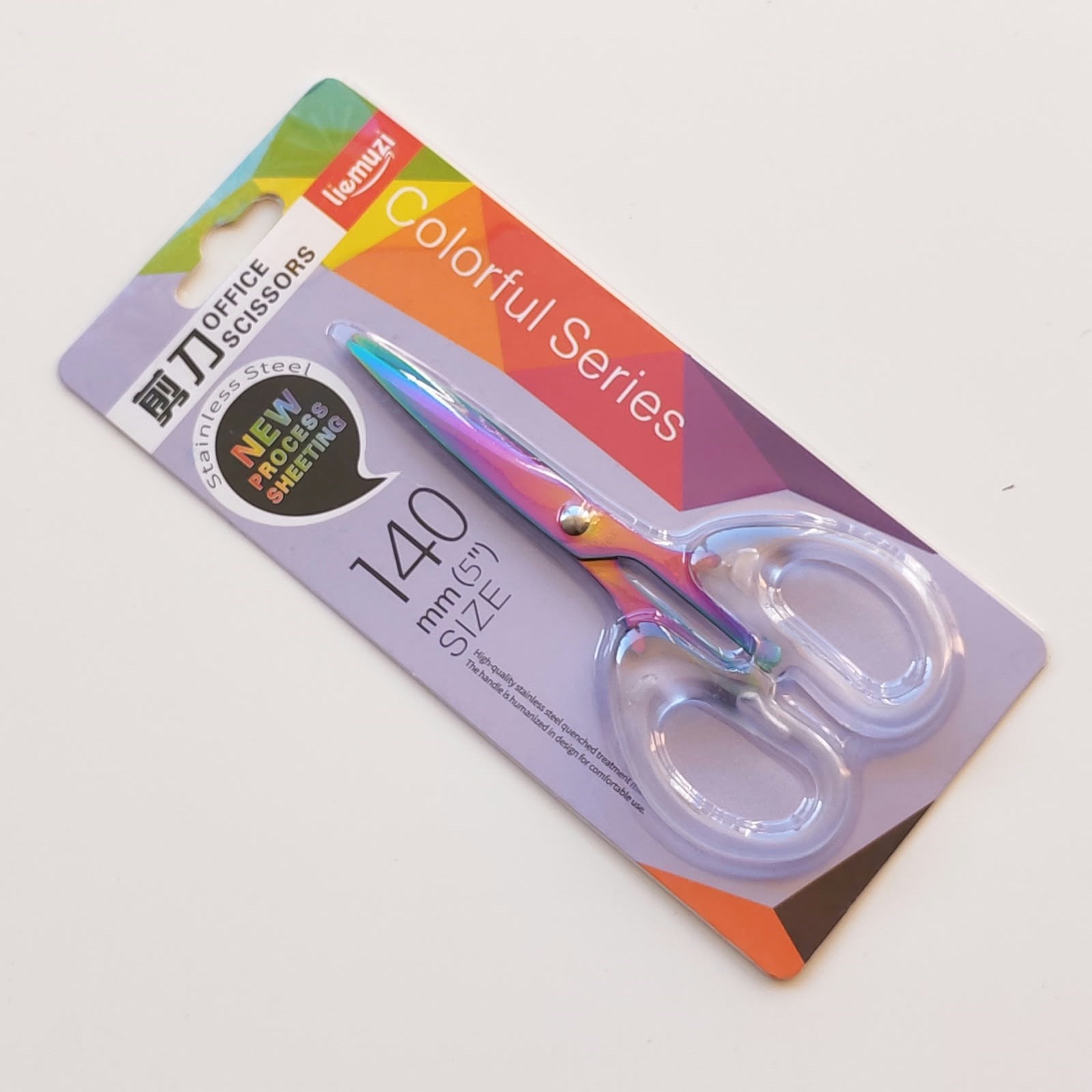 Plastik Saplı Çelik Rainbow Makas 140 Mm