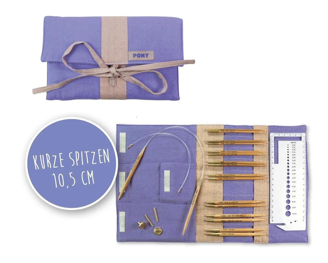 Pony Değiştirilebilir Bambu Misinalı Şiş Seti Pamuk Çanta Kılıflı 57801