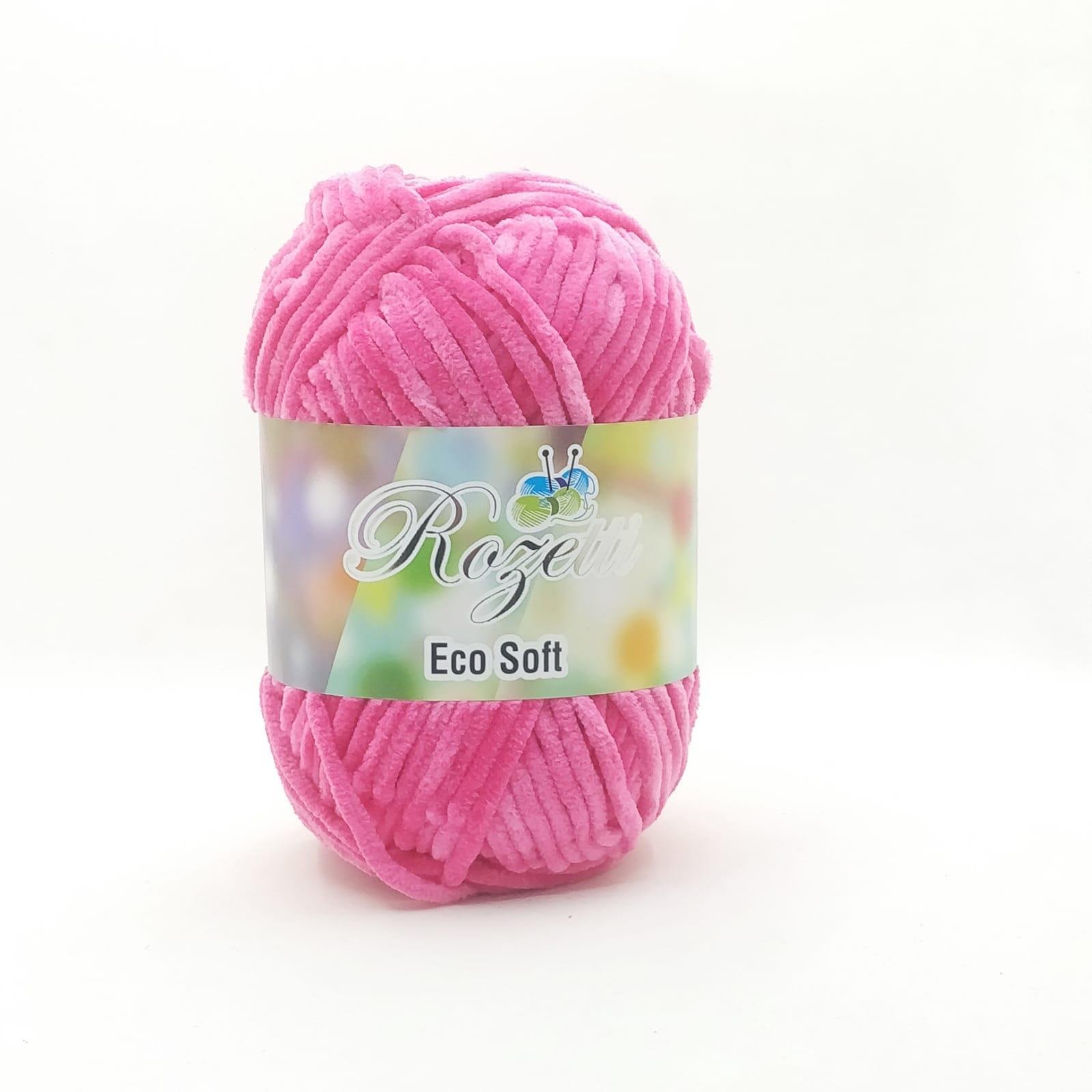 Rozetti Eco Soft İhraç Fazlası Ucuz Kadife İplik Canlı Pembe