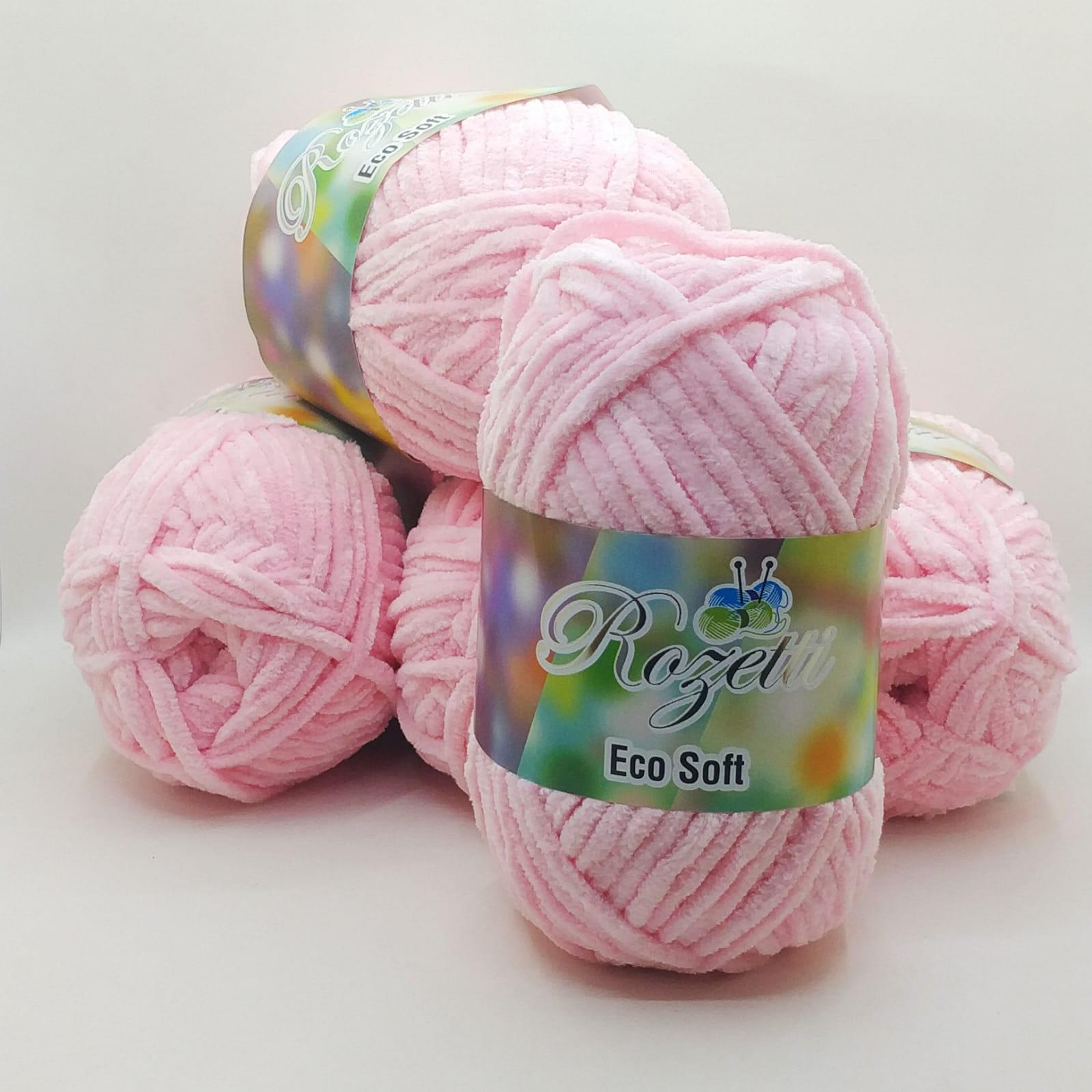 Rozetti Eco Soft İhraç Fazlası Ucuz Kadife İplik Pembe 470 Gr