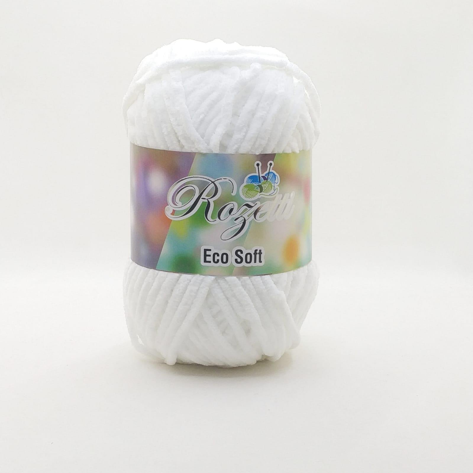 Rozetti Eco Soft İhraç Fazlası Ucuz Kadife İplik Beyaz