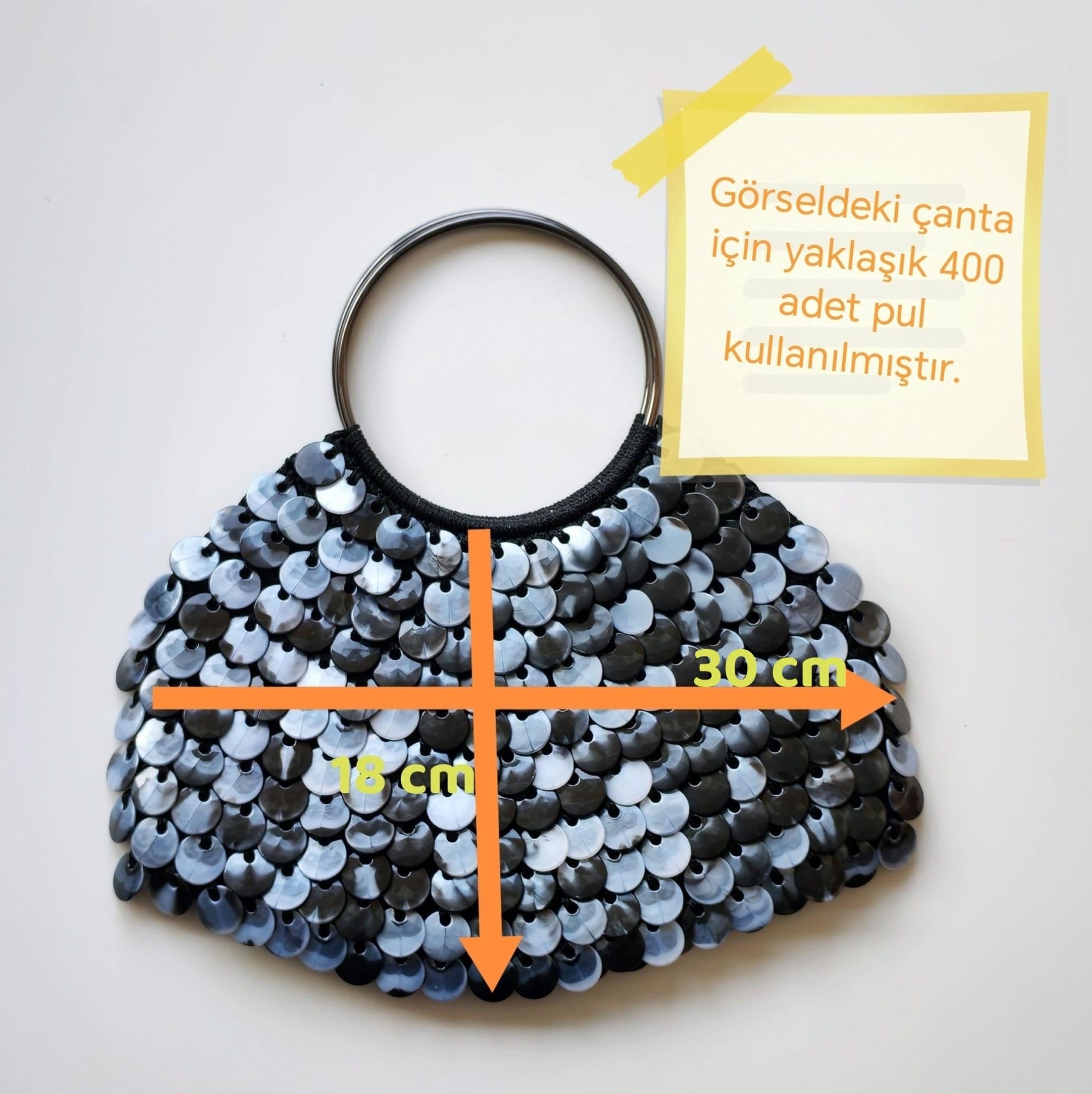 Sedef Görünümlü Plastik Çanta Ve Aksesuar Pulu  20 MM  +/- 140 Adet - 100 Gr Beyaz