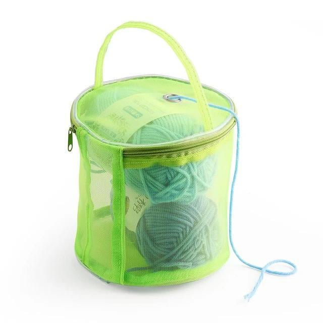 Şeffaf Yumak Çantası  13 x 14 Cm Mini Boy LE13 Yeşil Organizer Çanta