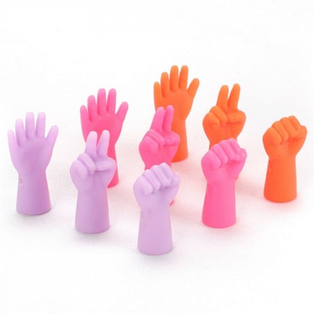 Şiş Başlığı | Silikon El Model Pembe