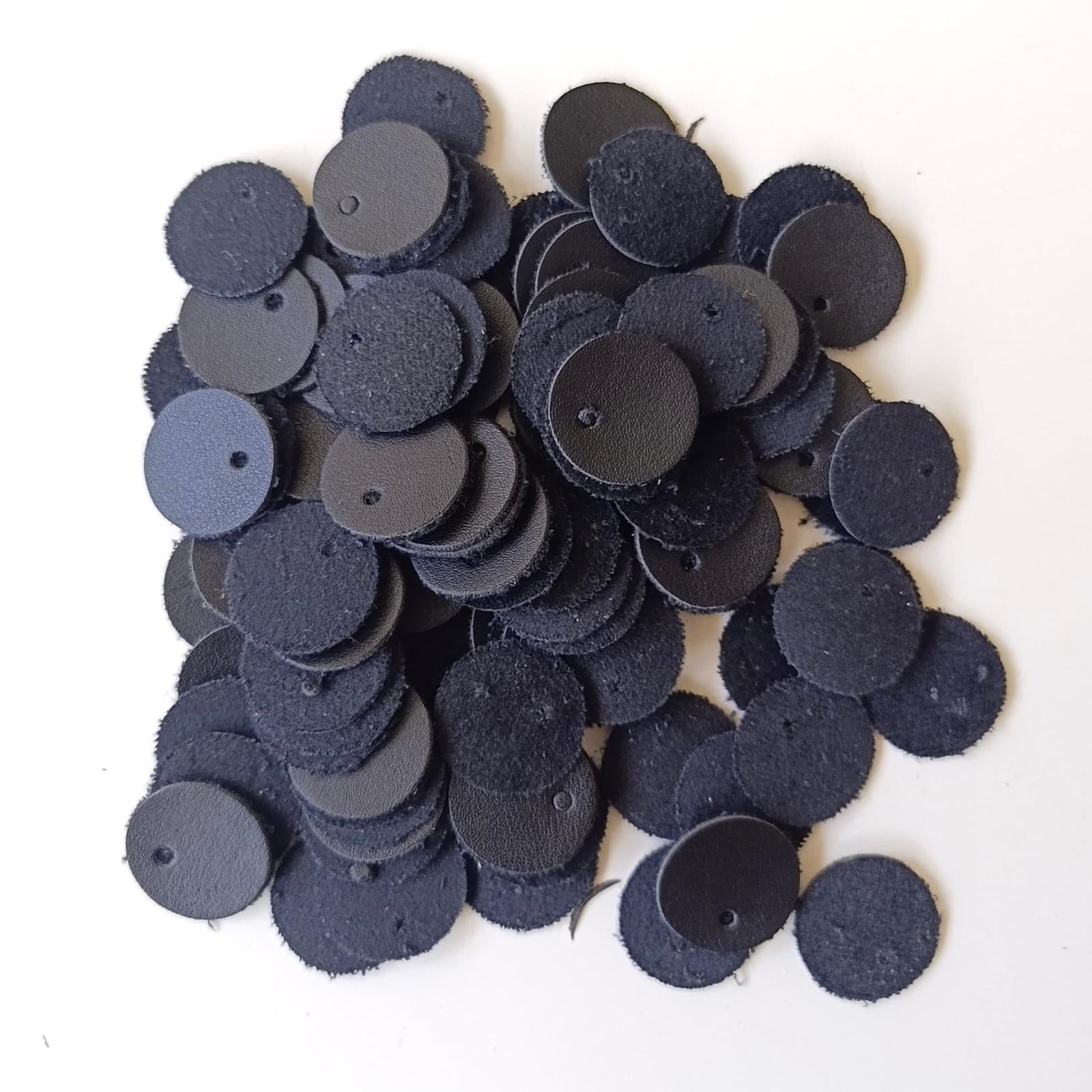 Suni Deri 2.5 Cm Çanta Ve Aksesuar Pullu Siyah ( 100 Adet )