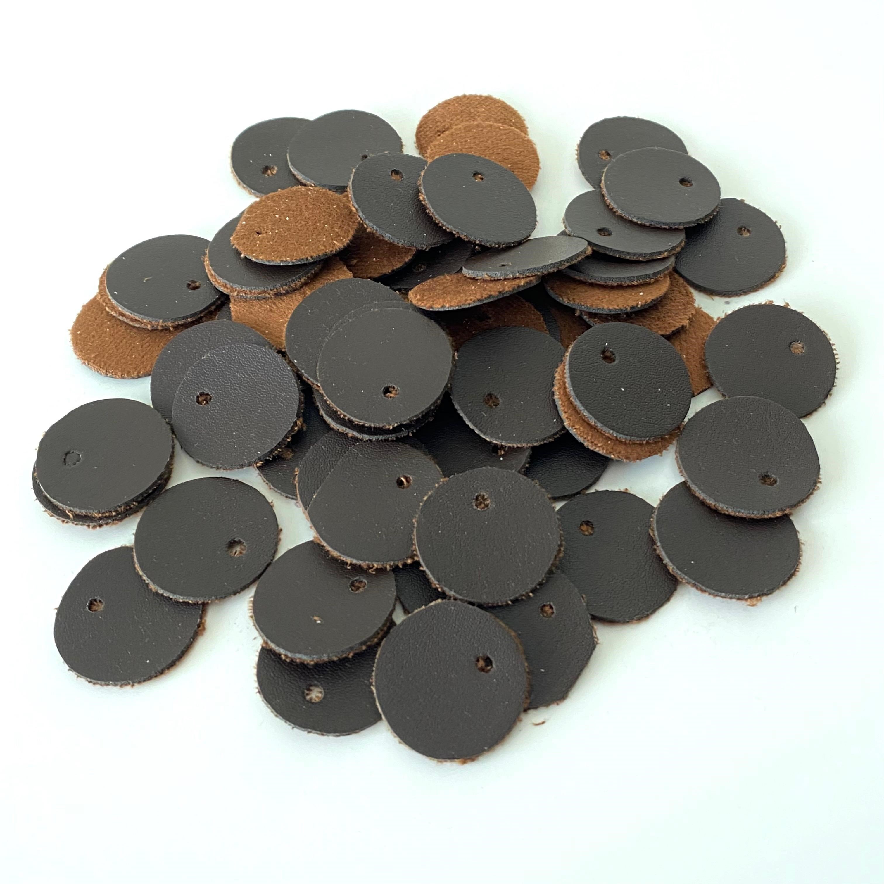 Suni Deri 2.5 Cm Çanta Ve Aksesuar Pullu Kahve ( 100 Adet )