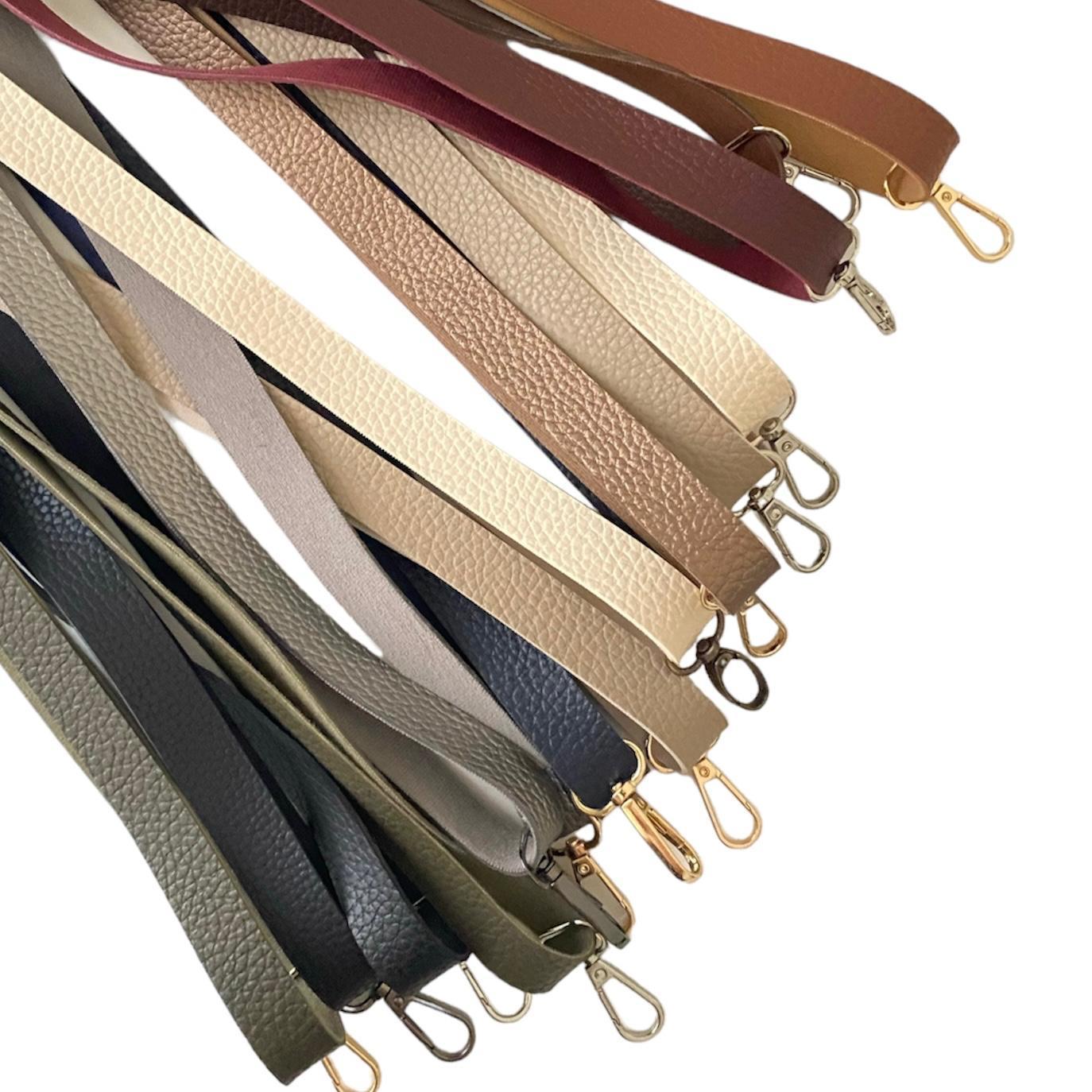 Sürgü Tokalı Çanta Askısı 135 cm* 2.5 Cm Haki Renk Gümüş Kancalı