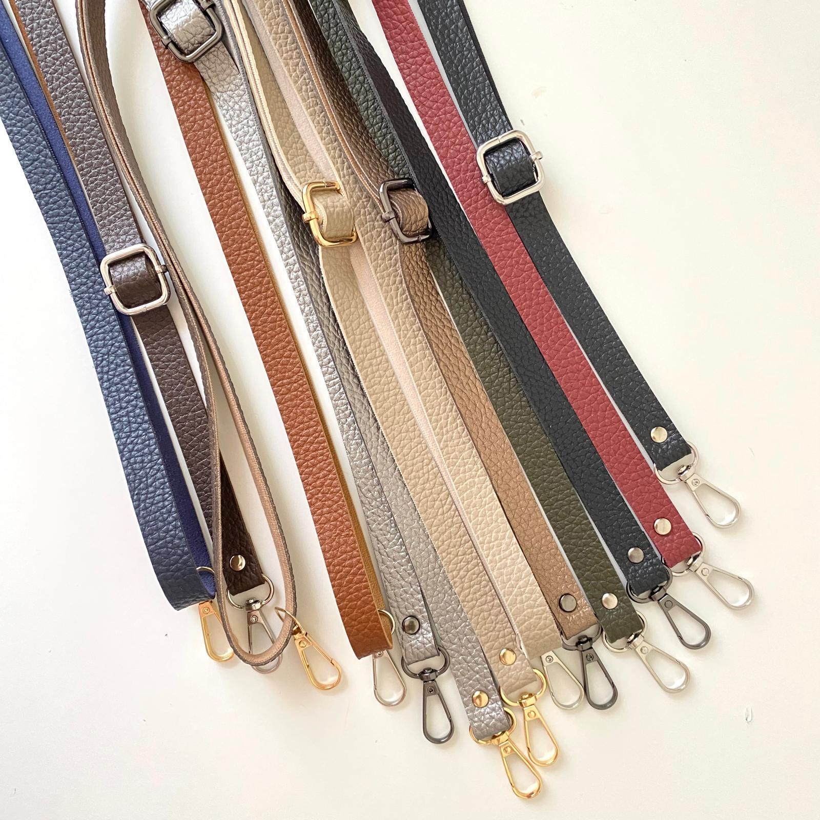 Sürgü Tokalı Çanta Askısı 135 cm* 2 Cm Havacı Renk Altın Kancalı