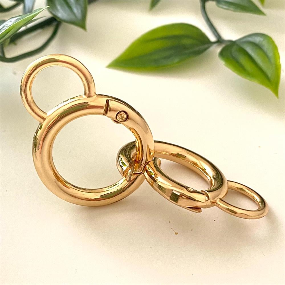 Yaylı Çanta Halkası Kancalı | Altın