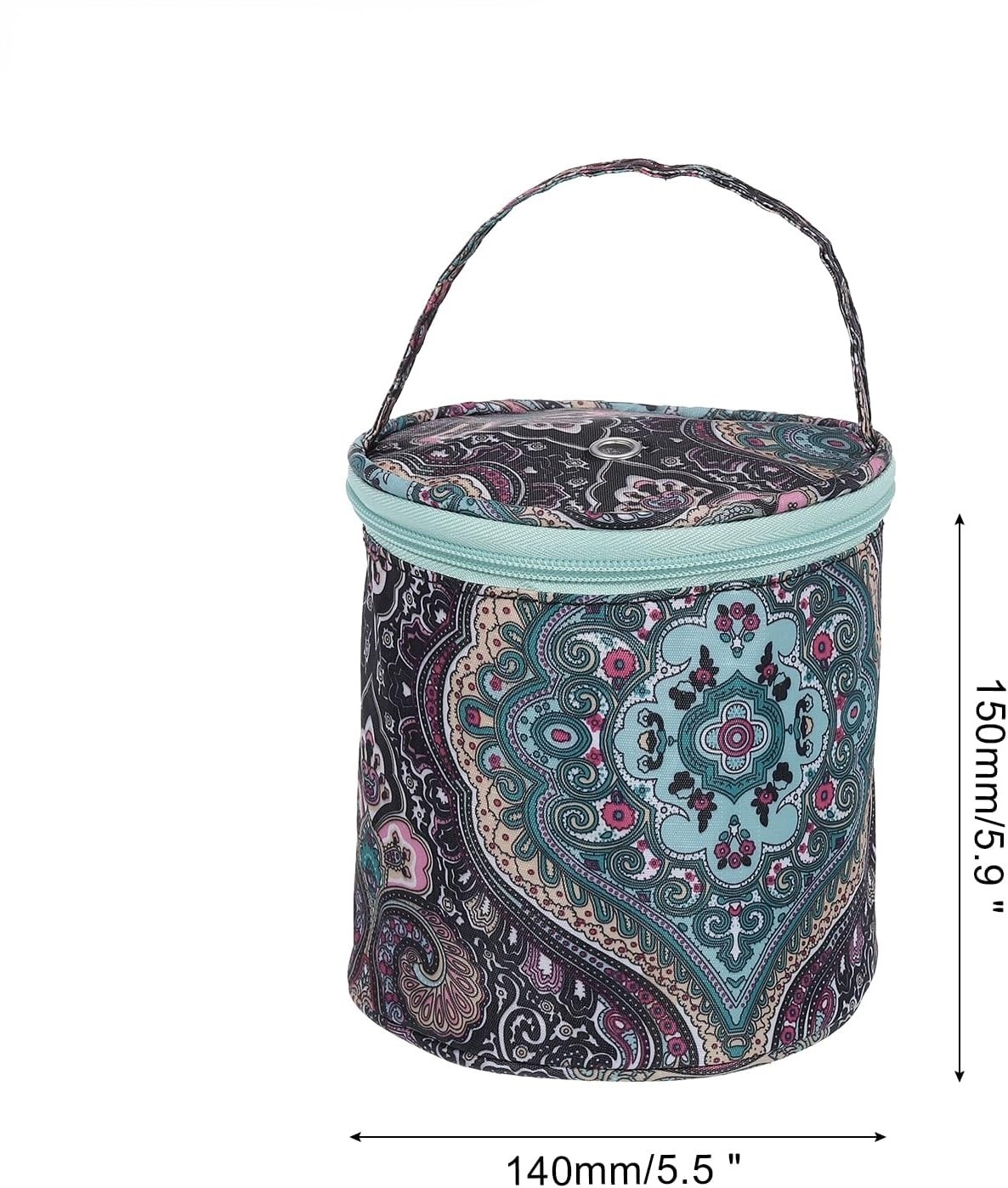 Yumak Çantası 14 x 15 Cm Mini Boy LE13 Şal Desenli Organizer Çanta